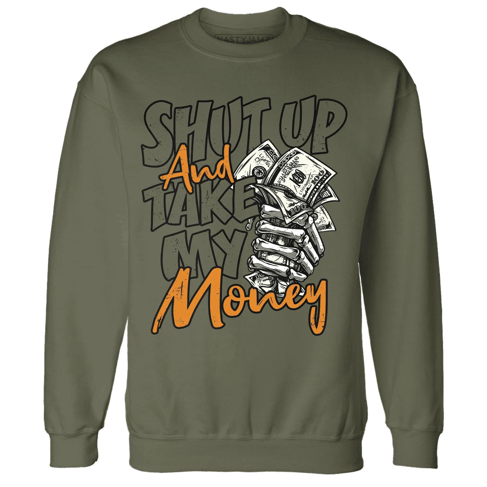 Olive-5s-Sweatshirt-Match-Shut-Up