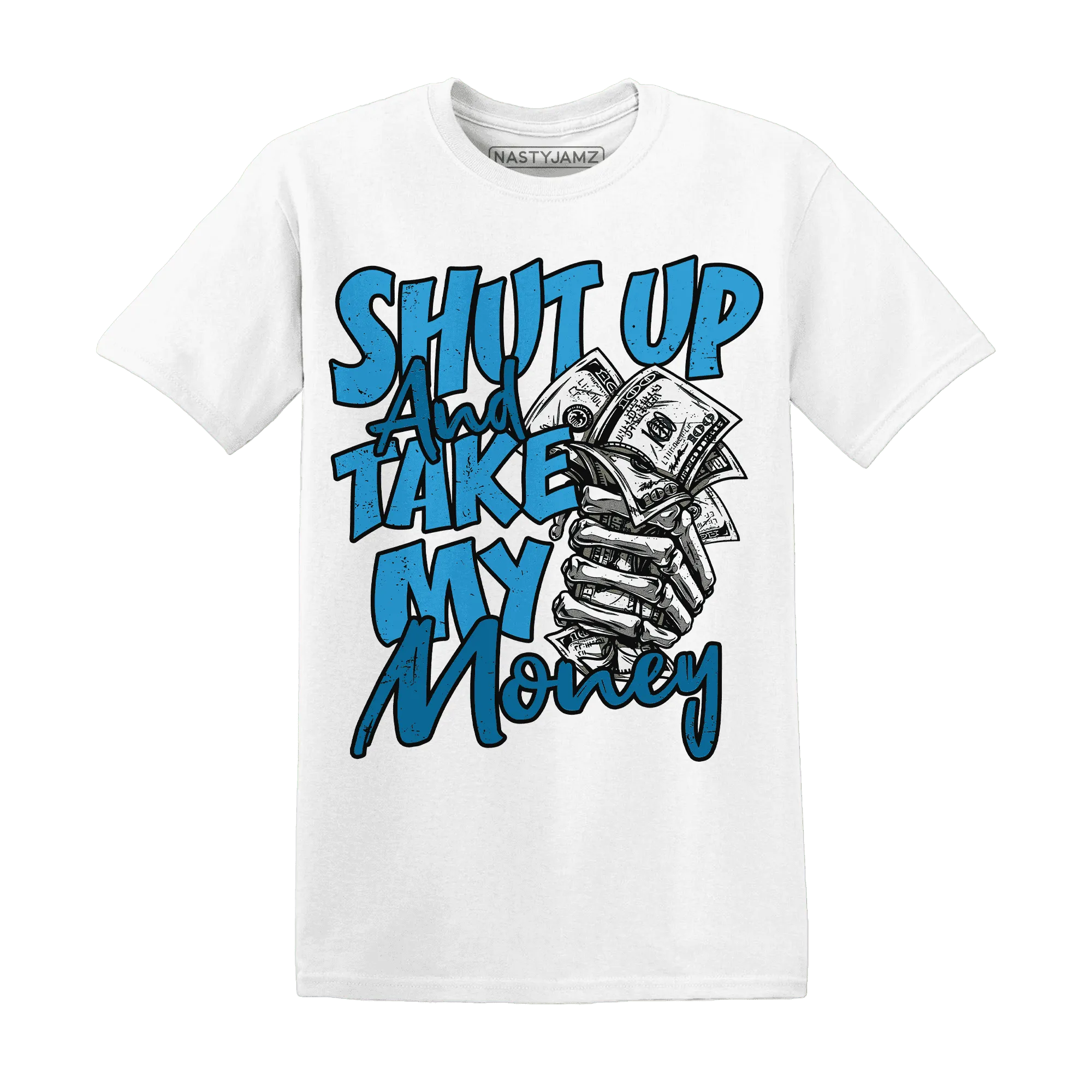 Powder-Blue-9s-T-Shirt-Match-Shut-Up