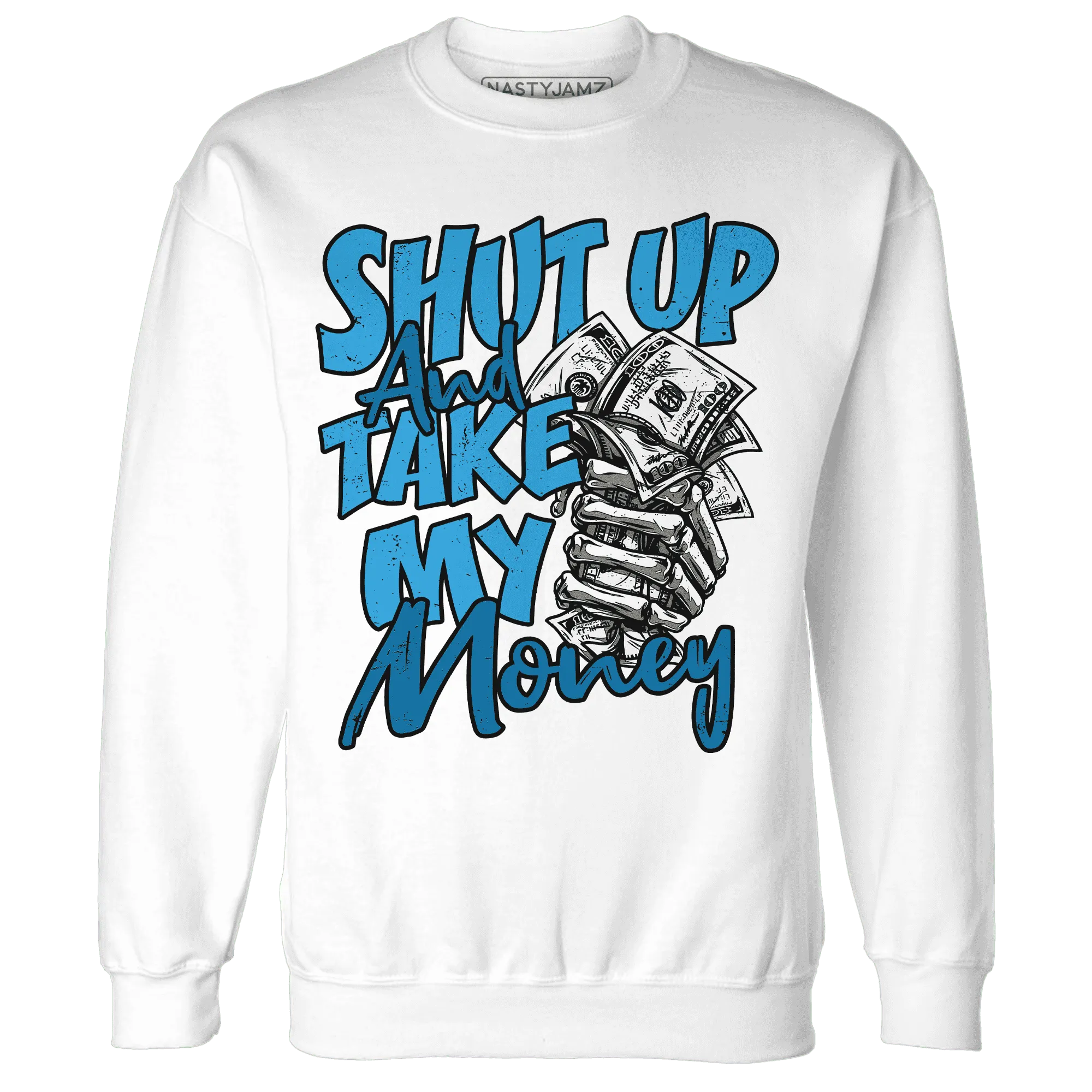 Powder-Blue-9s-Sweatshirt-Match-Shut-Up