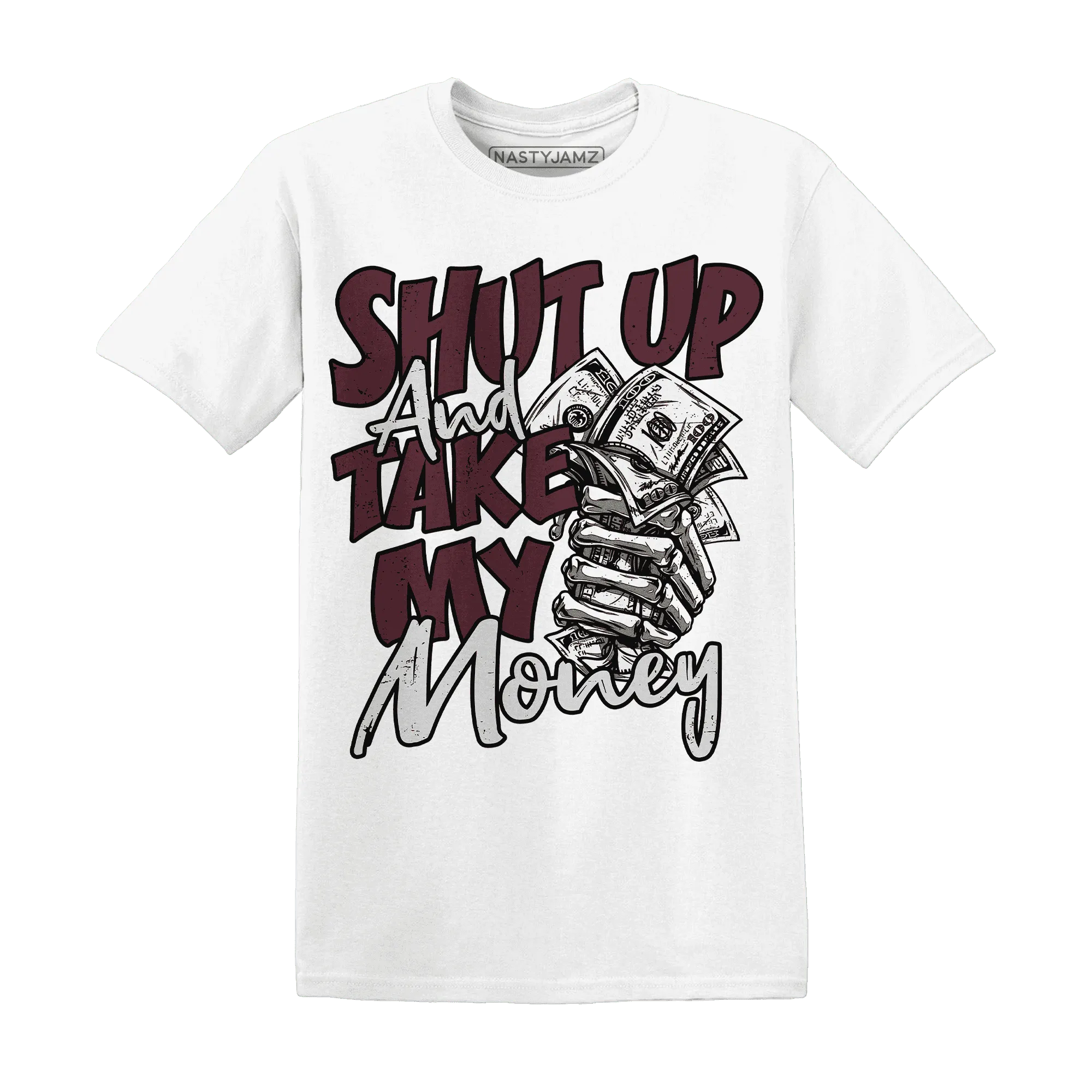 VaporMax-Night-Maron-Burgundy-T-Shirt-Match-Shut-Up