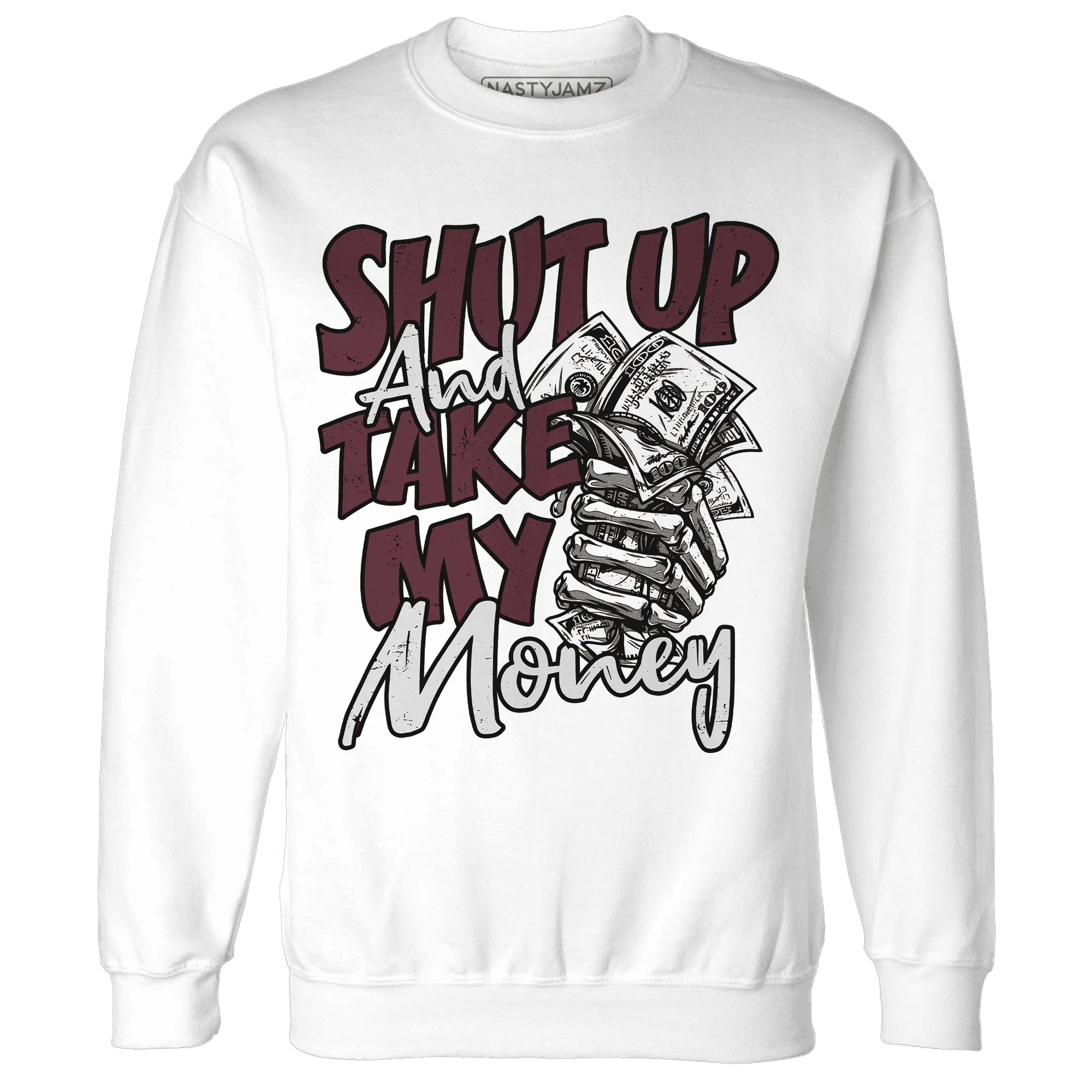 VaporMax-Night-Maron-Burgundy-Sweatshirt-Match-Shut-Up