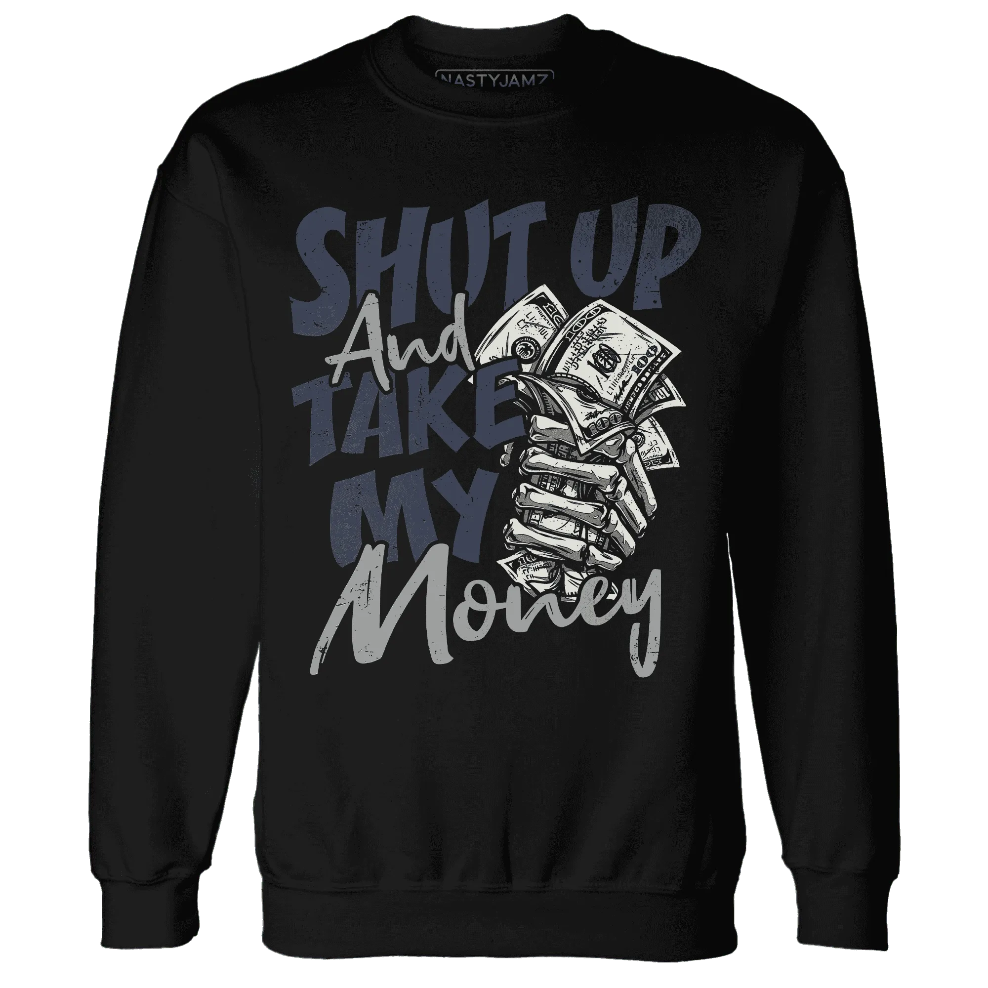 VaporMax-Plus-Midnight-Navy-White-Metallic-Silver-Sweatshirt-Match-Shut-Up