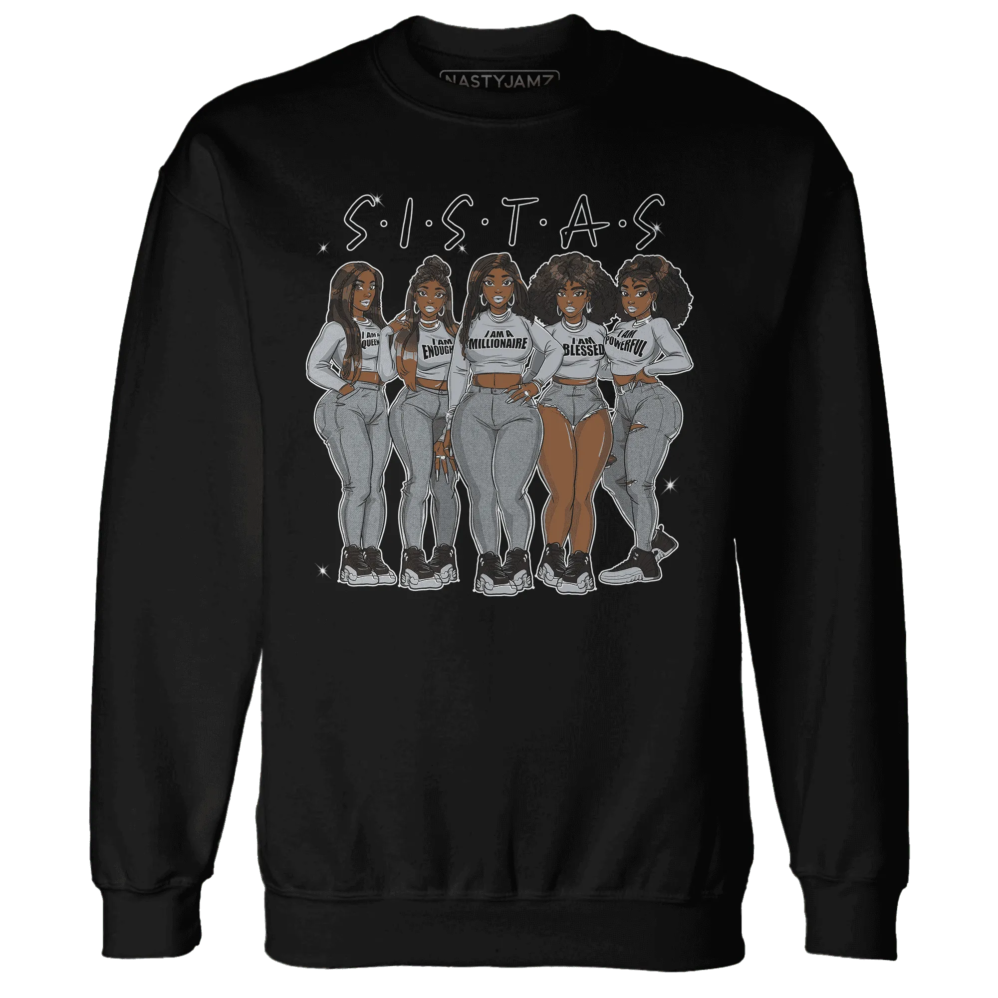 NastyJamz-Wolf-Grey-12s-Sweatshirt-Match-Sistas-Melanin-Girl