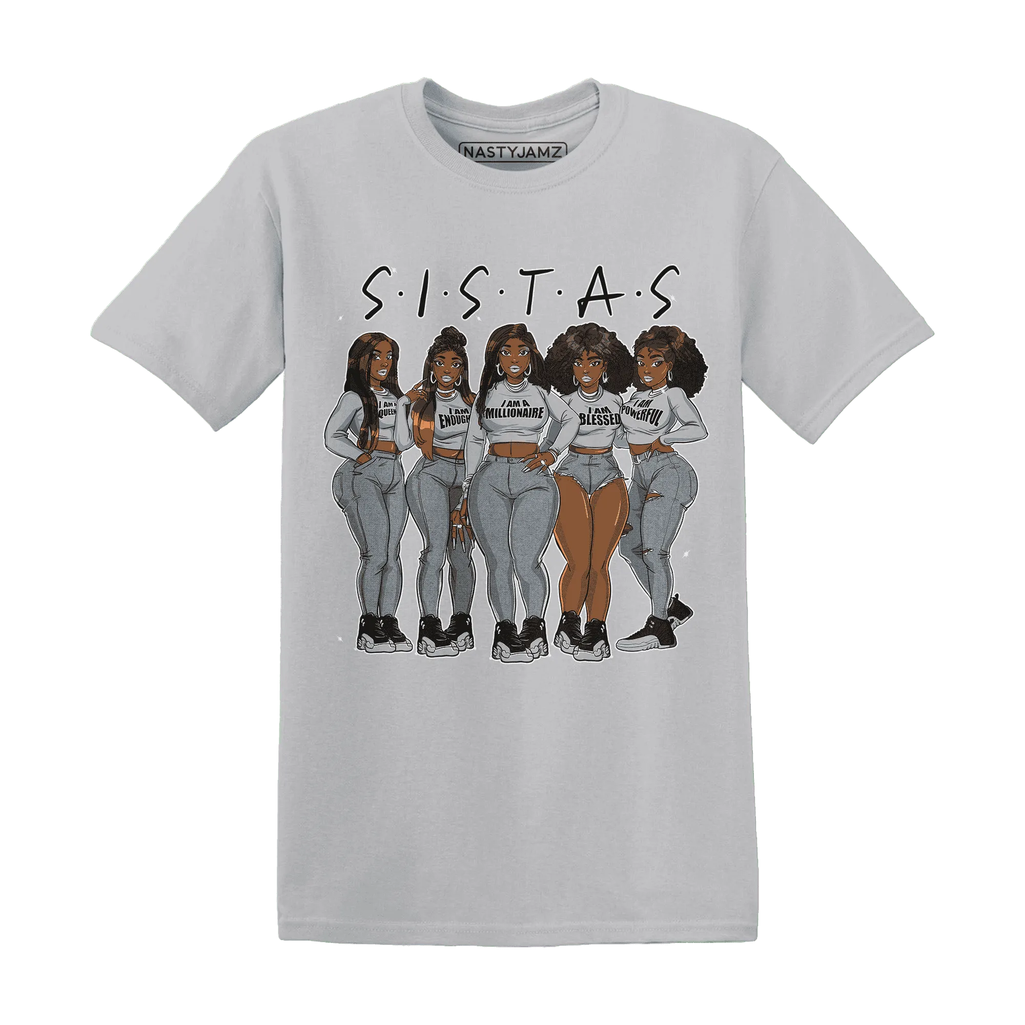 NastyJamz-Wolf-Grey-12s-T-Shirt-Match-Sistas-Melanin-Girl