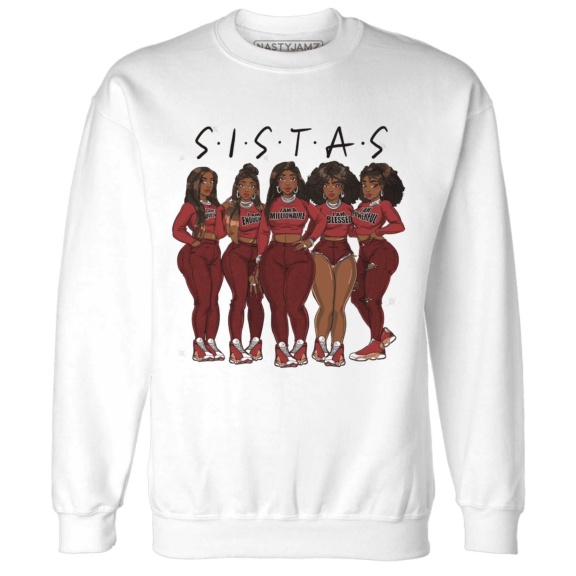 Dune-Red-13s-Sweatshirt-Match-Sistas-Melanin-Girl