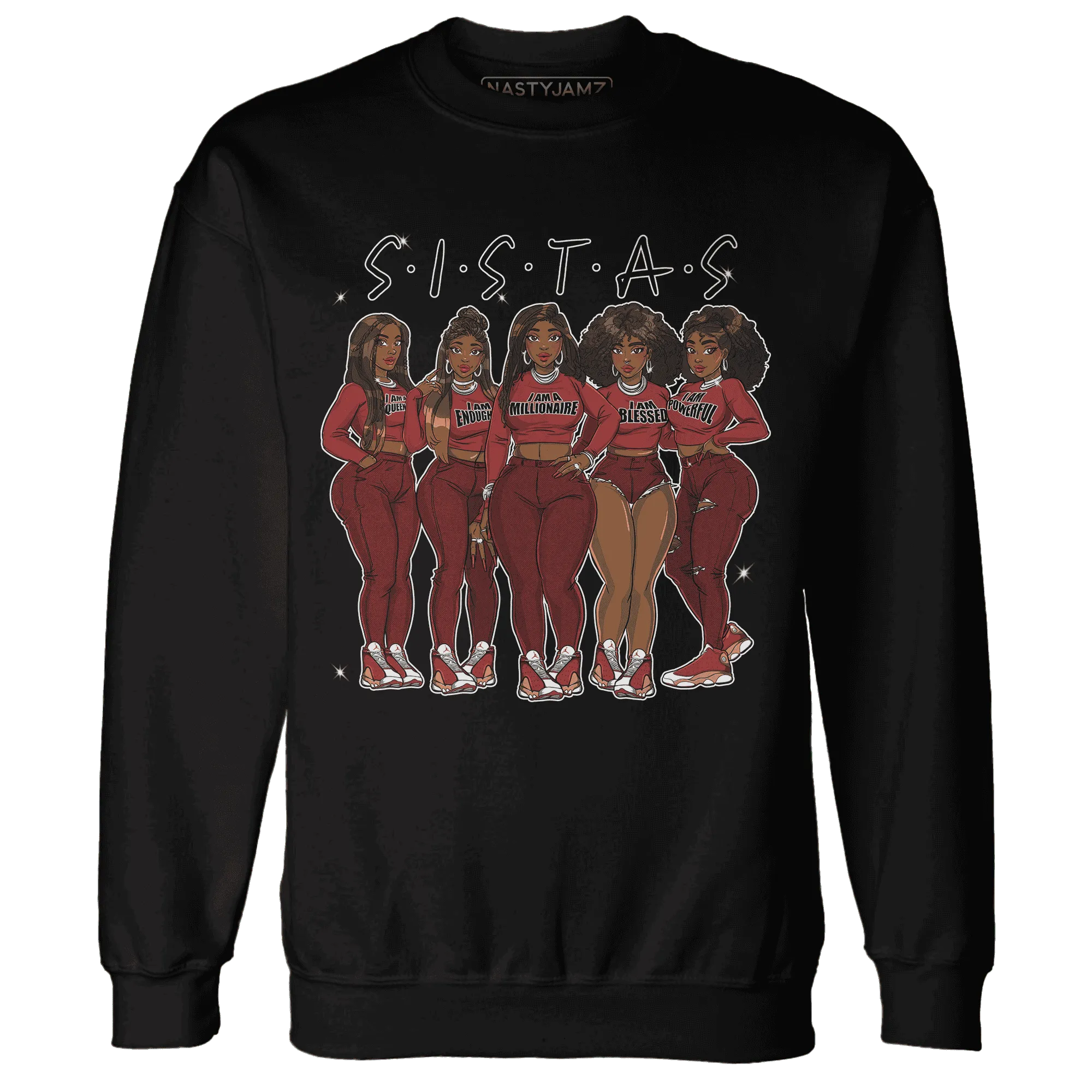 Dune-Red-13s-Sweatshirt-Match-Sistas-Melanin-Girl
