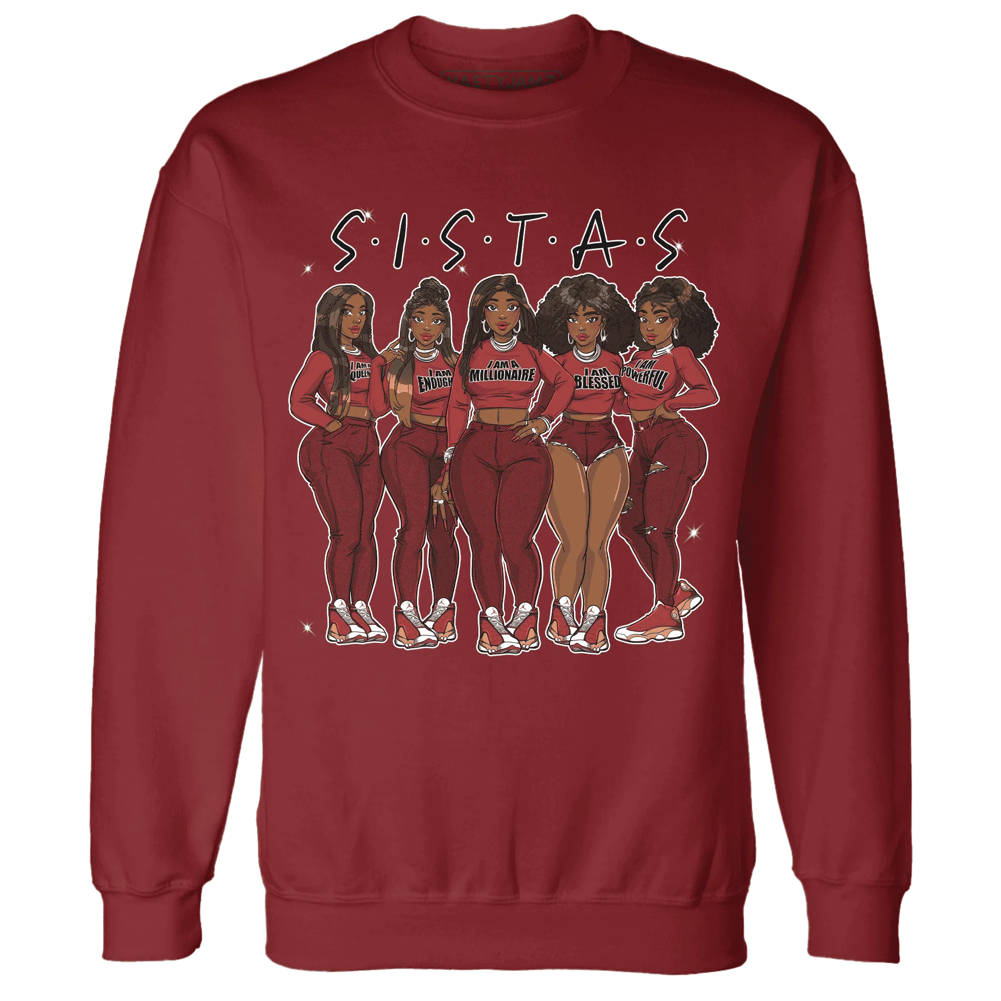 Dune-Red-13s-Sweatshirt-Match-Sistas-Melanin-Girl