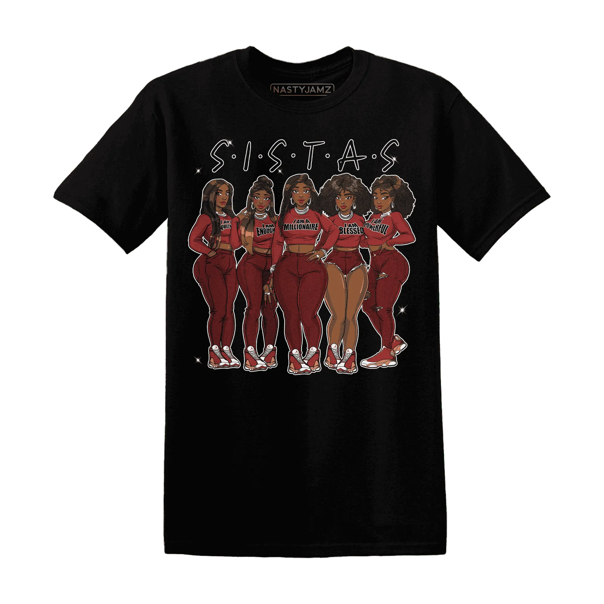 Dune-Red-13s-T-Shirt-Match-Sistas-Melanin-Girl