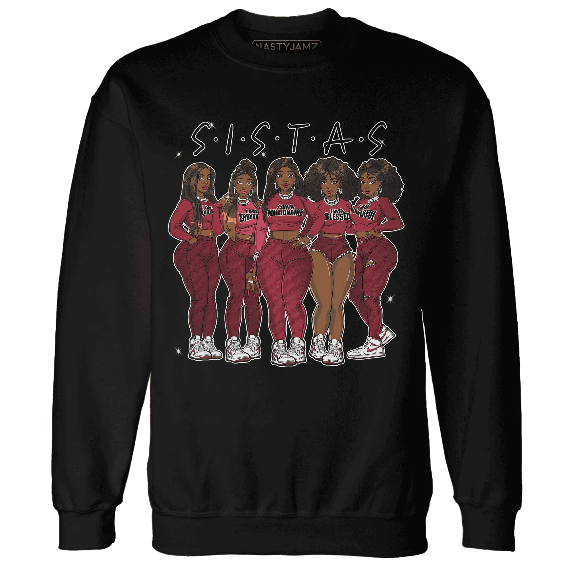High-87-Metallic-Burgundy-1s-Sweatshirt-Match-Sistas-Melanin-Girl