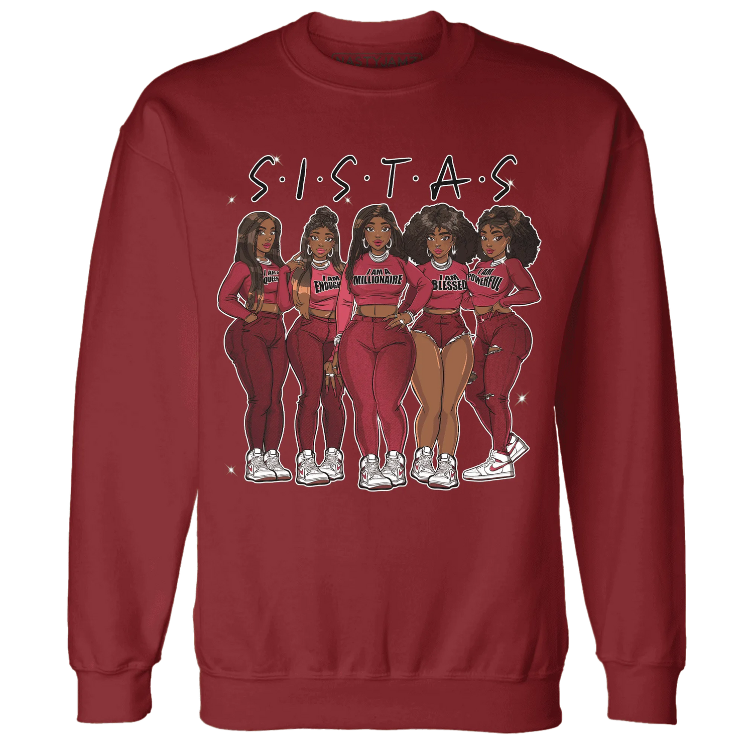 High-87-Metallic-Burgundy-1s-Sweatshirt-Match-Sistas-Melanin-Girl