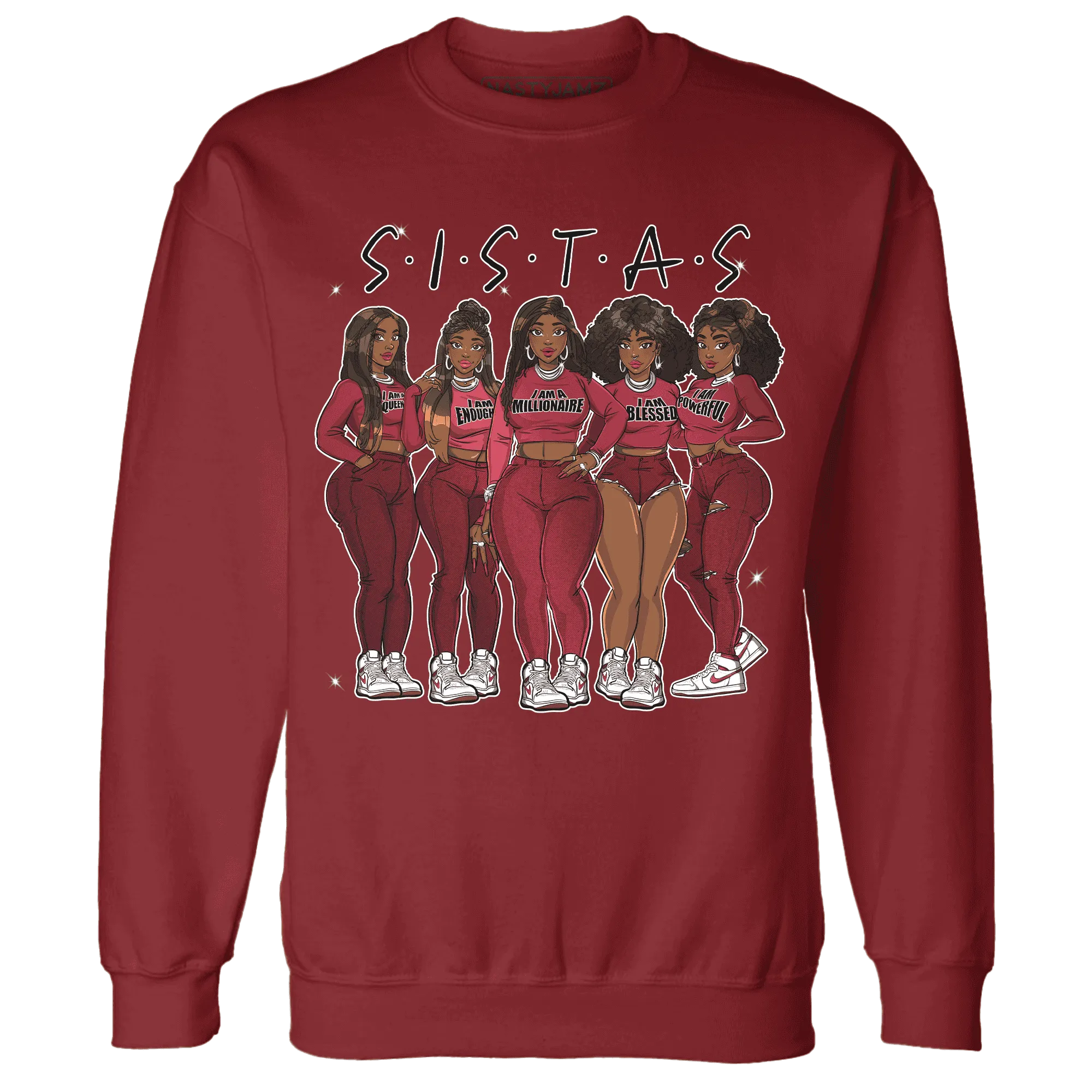 High-87-Metallic-Burgundy-1s-Sweatshirt-Match-Sistas-Melanin-Girl