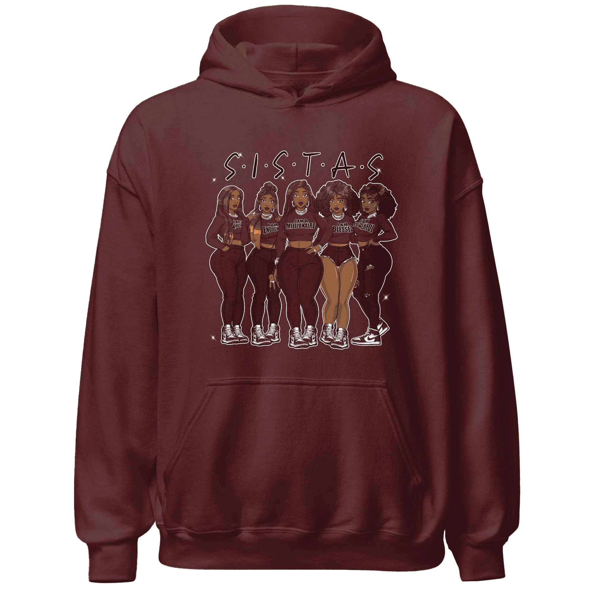 High-White-Team-Red-1s-Hoodie-Match-Sistas-Melanin-Girl