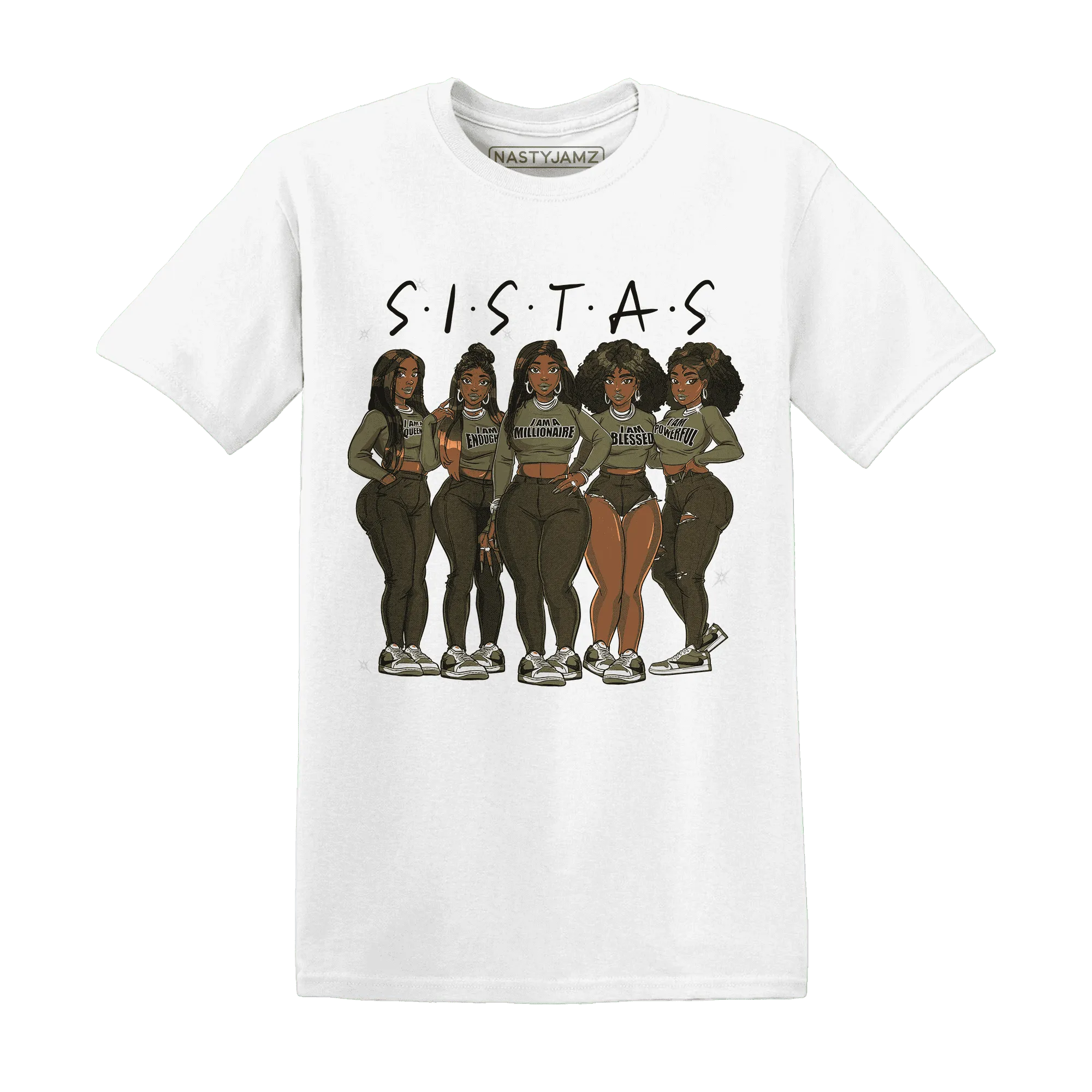 NastyJamz-Medium-Olive-1s-T-Shirt-Match-Sistas-Melanin-Girl