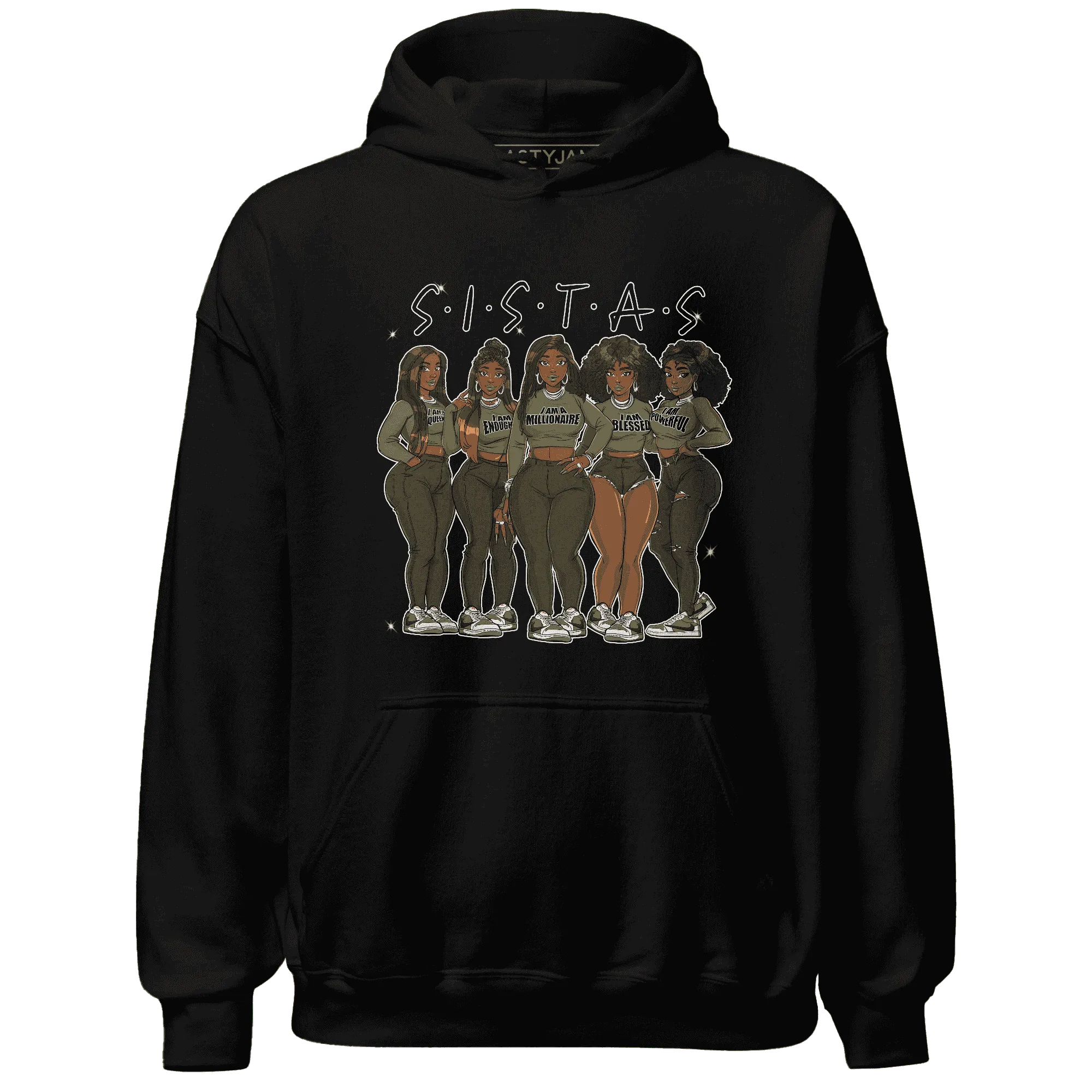 NastyJamz-Medium-Olive-1s-Hoodie-Match-Sistas-Melanin-Girl