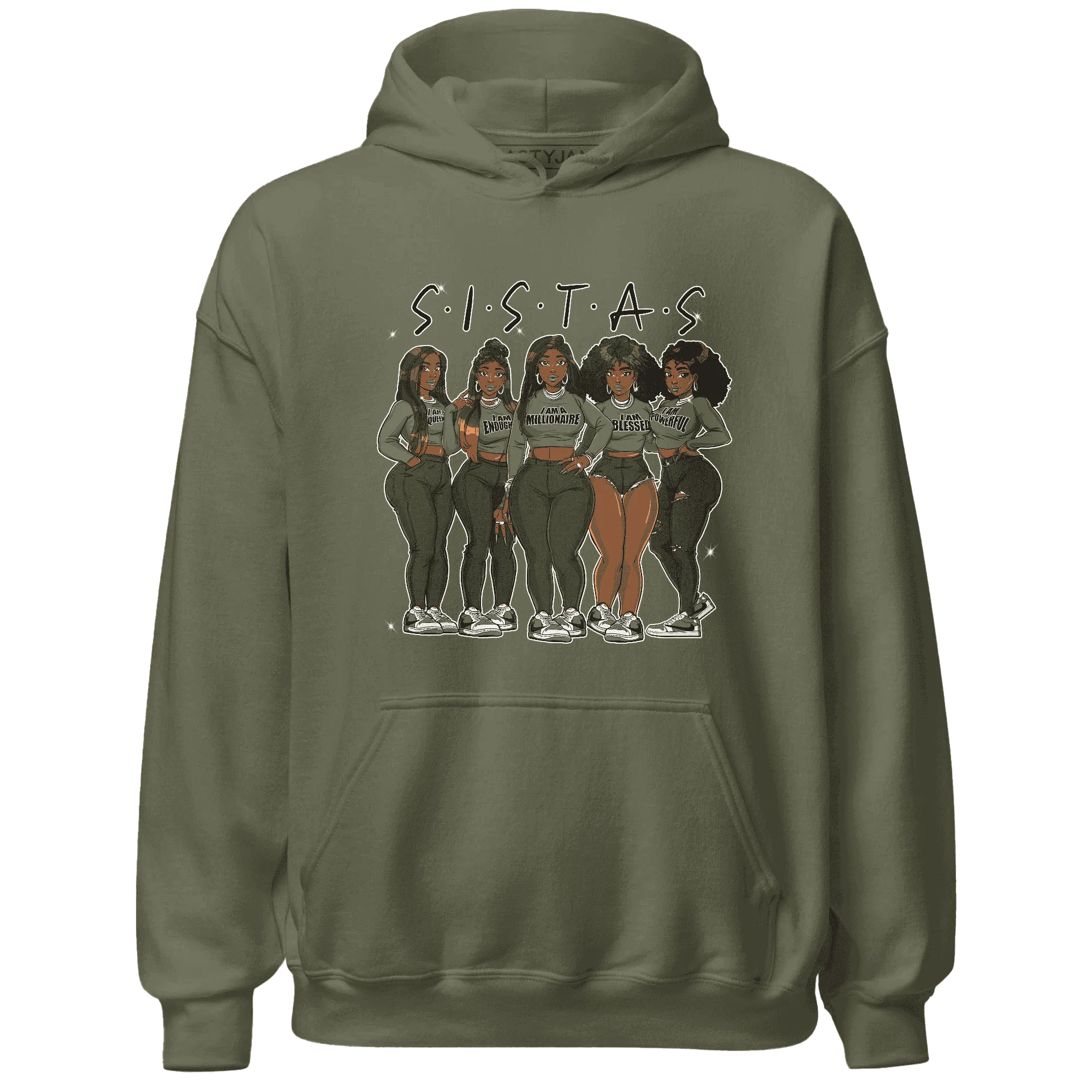 NastyJamz-Medium-Olive-1s-Hoodie-Match-Sistas-Melanin-Girl