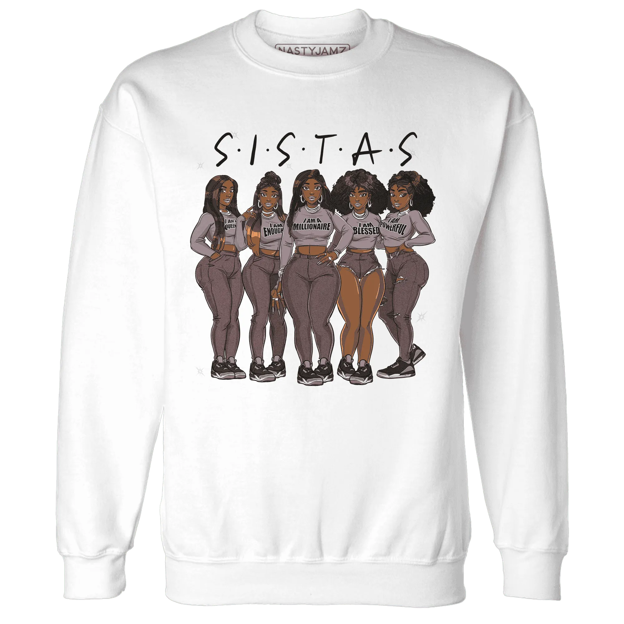 NastyJamz-Black-Violet-Ore-3s-Sweatshirt-Match-Sistas-Melanin-Girl