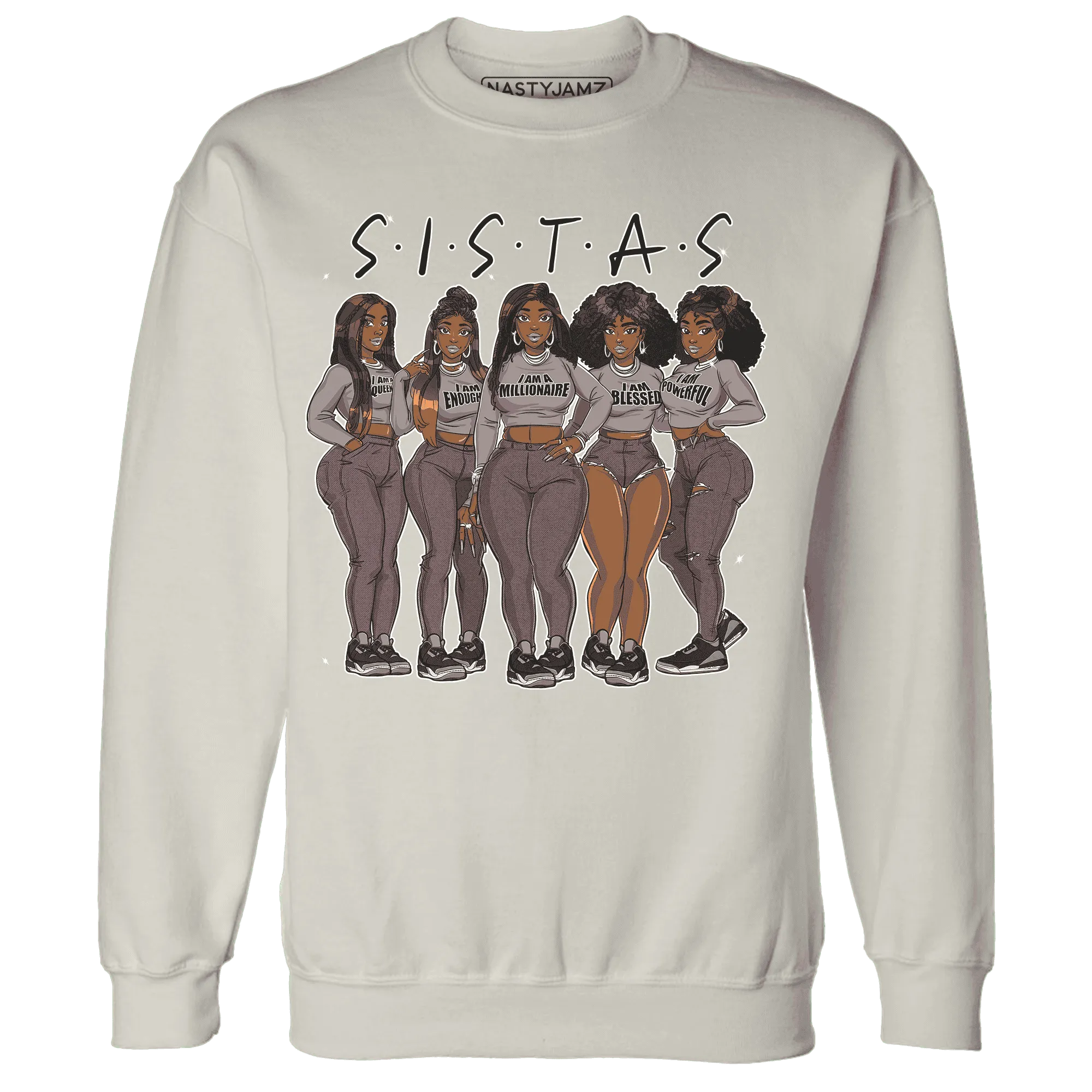 NastyJamz-Black-Violet-Ore-3s-Sweatshirt-Match-Sistas-Melanin-Girl