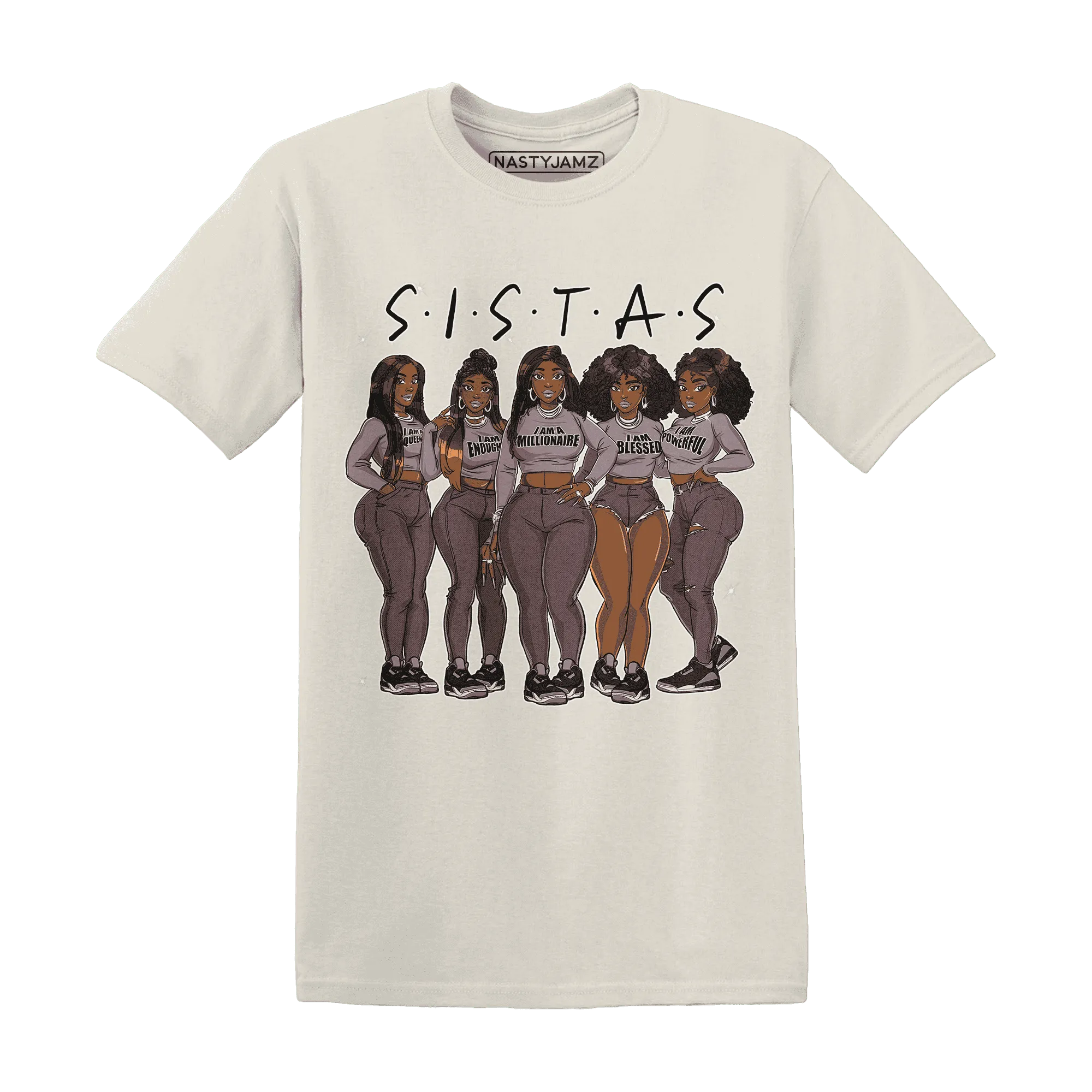 NastyJamz-Black-Violet-Ore-3s-T-Shirt-Match-Sistas-Melanin-Girl