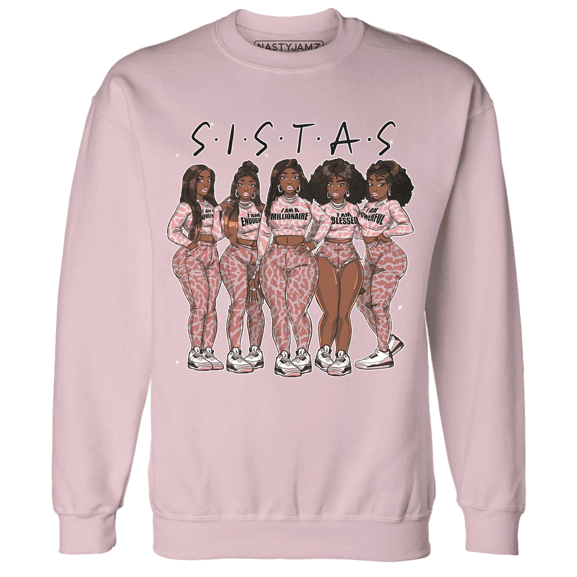 Red-Stardust-3s-Sweatshirt-Match-Sistas-Melanin-Girl
