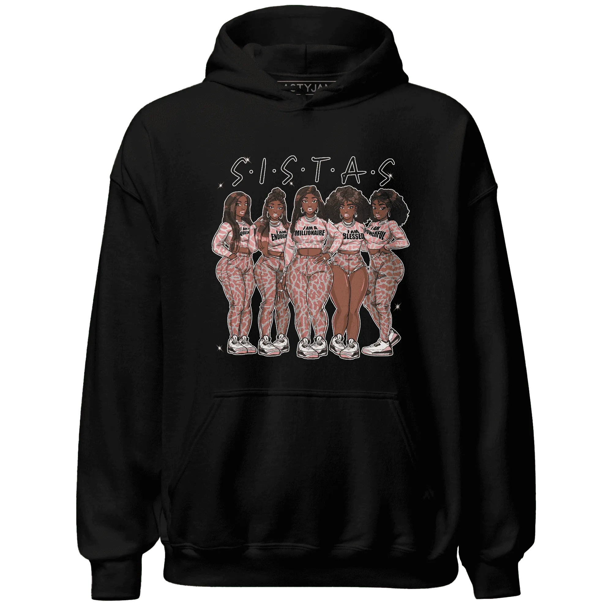 Red-Stardust-3s-Hoodie-Match-Sistas-Melanin-Girl