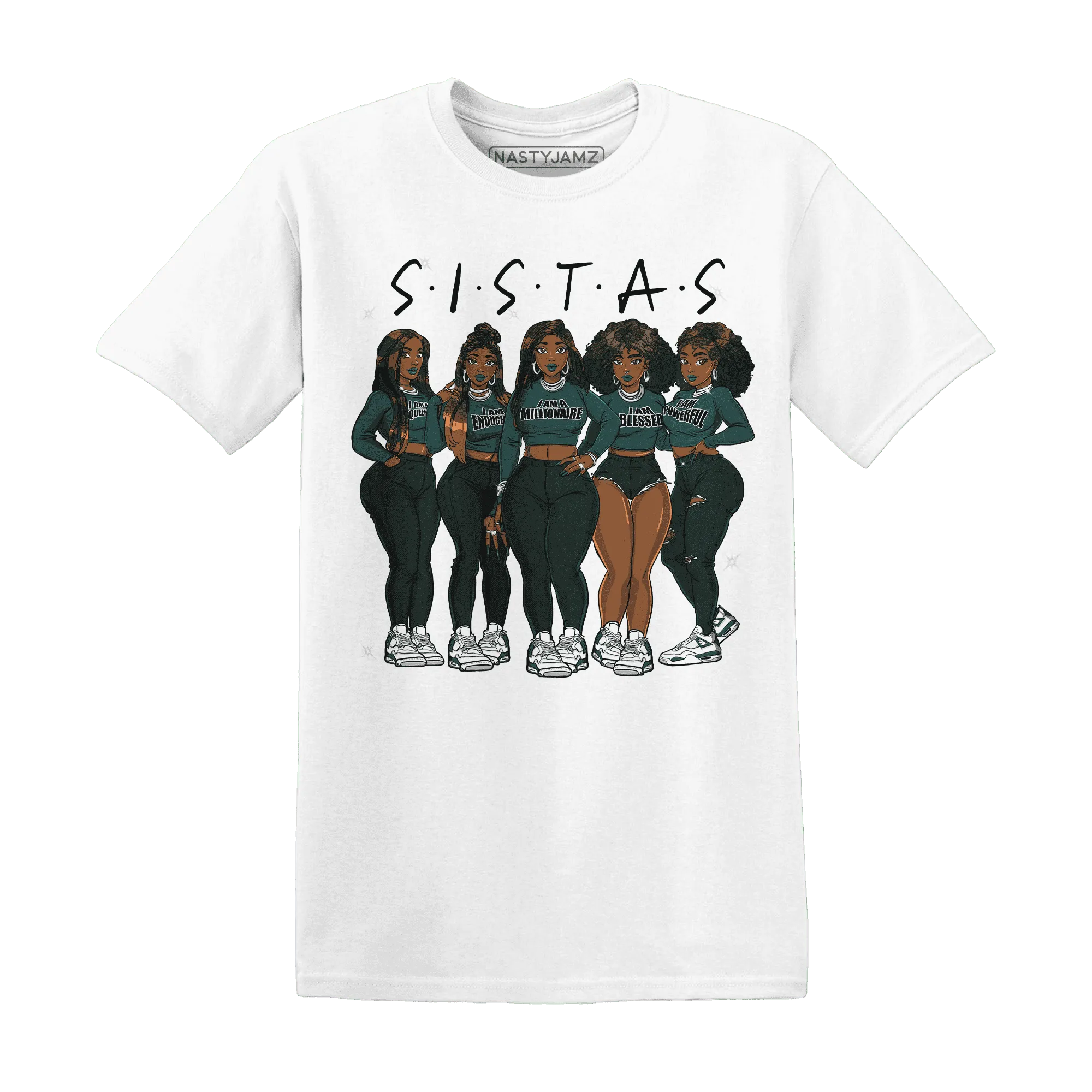 Oxidized-Green-4s-T-Shirt-Match-Sistas-Melanin-Girl