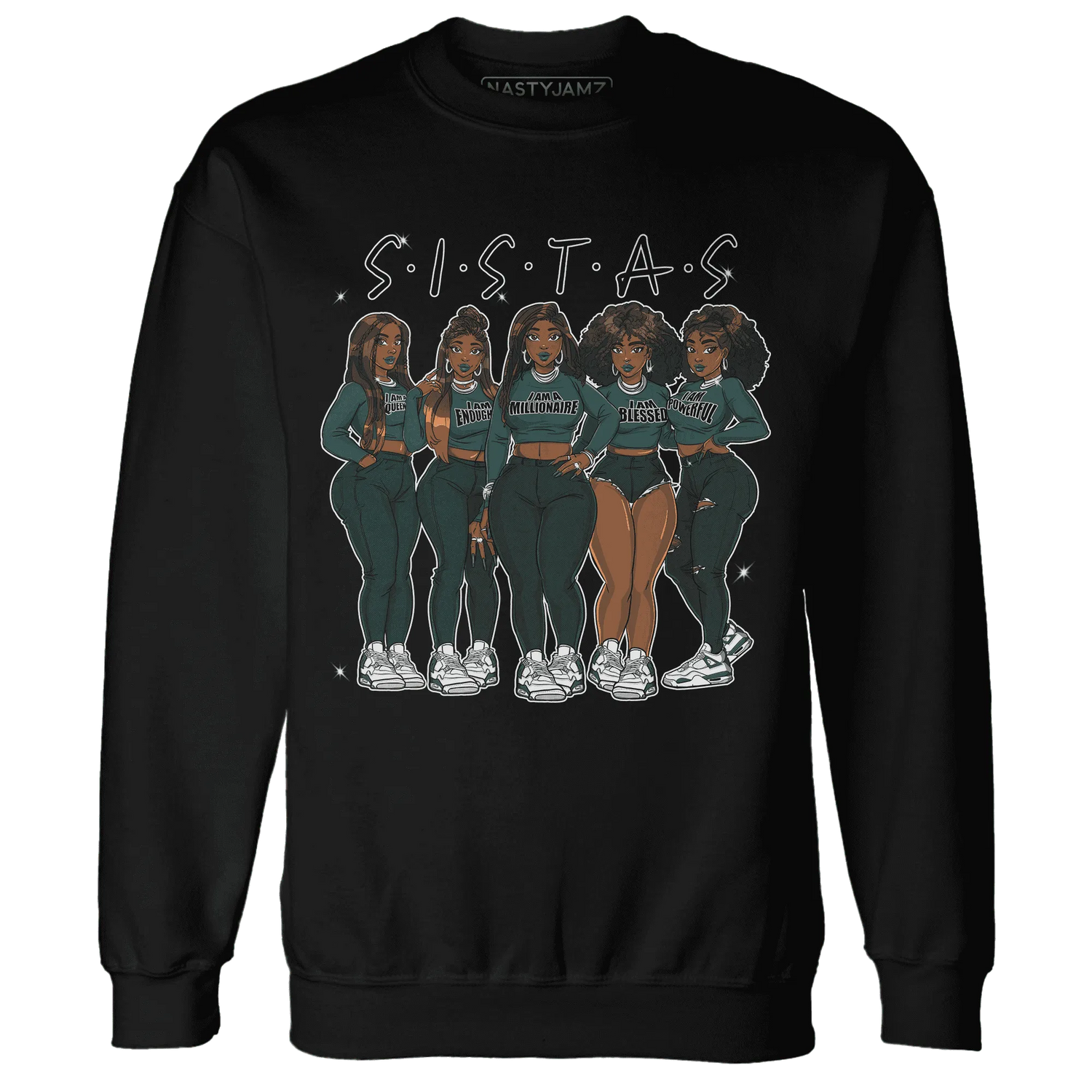 Oxidized-Green-4s-Sweatshirt-Match-Sistas-Melanin-Girl