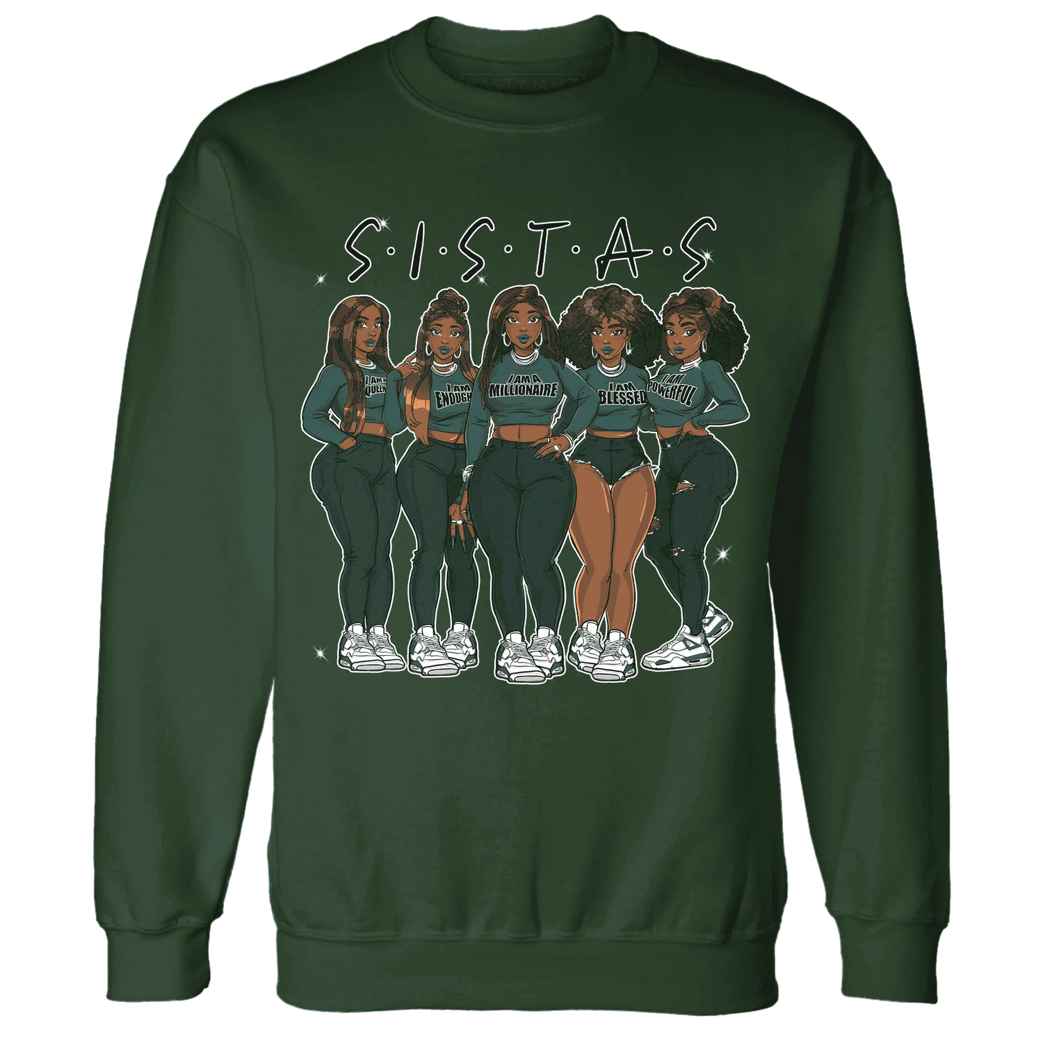 Oxidized-Green-4s-Sweatshirt-Match-Sistas-Melanin-Girl