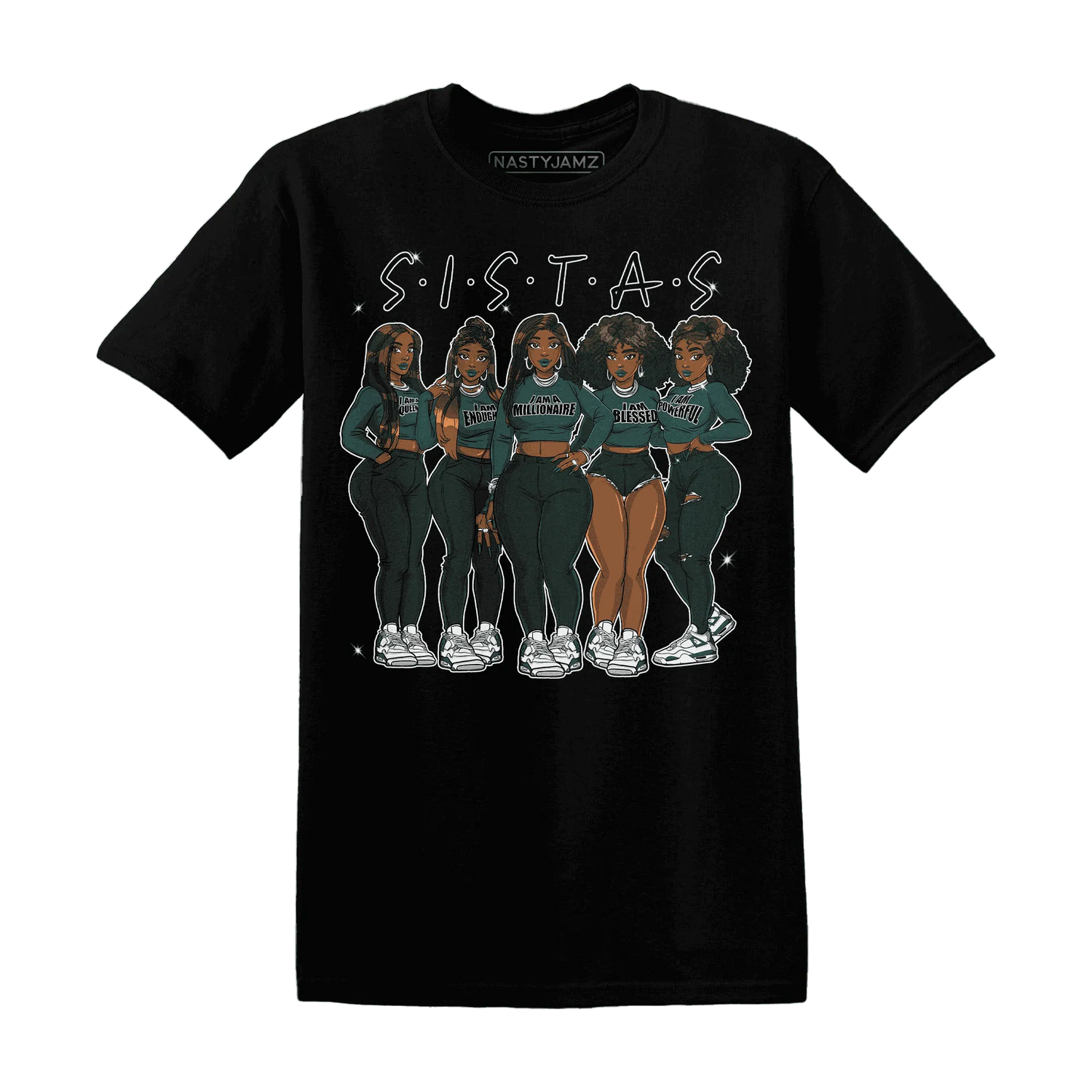 Oxidized-Green-4s-T-Shirt-Match-Sistas-Melanin-Girl