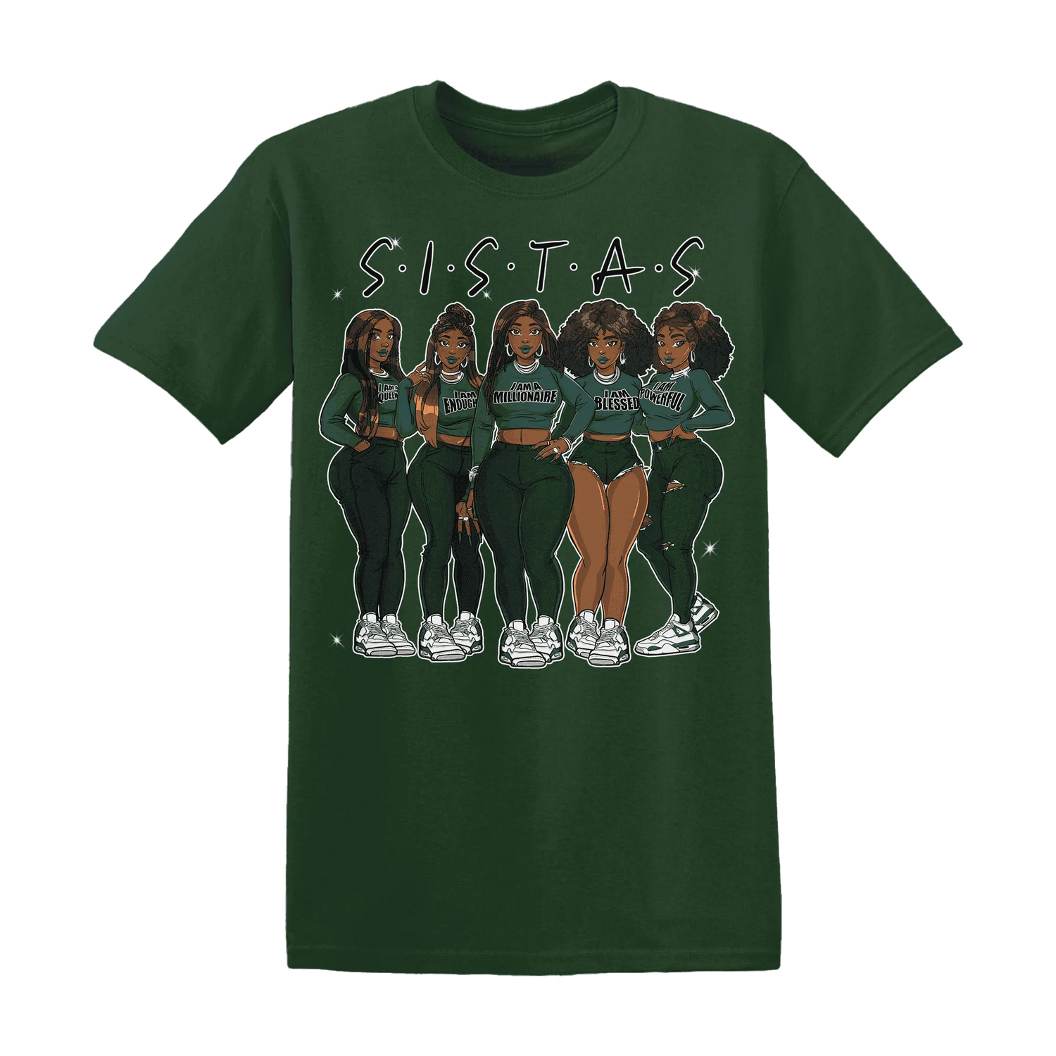 Oxidized-Green-4s-T-Shirt-Match-Sistas-Melanin-Girl