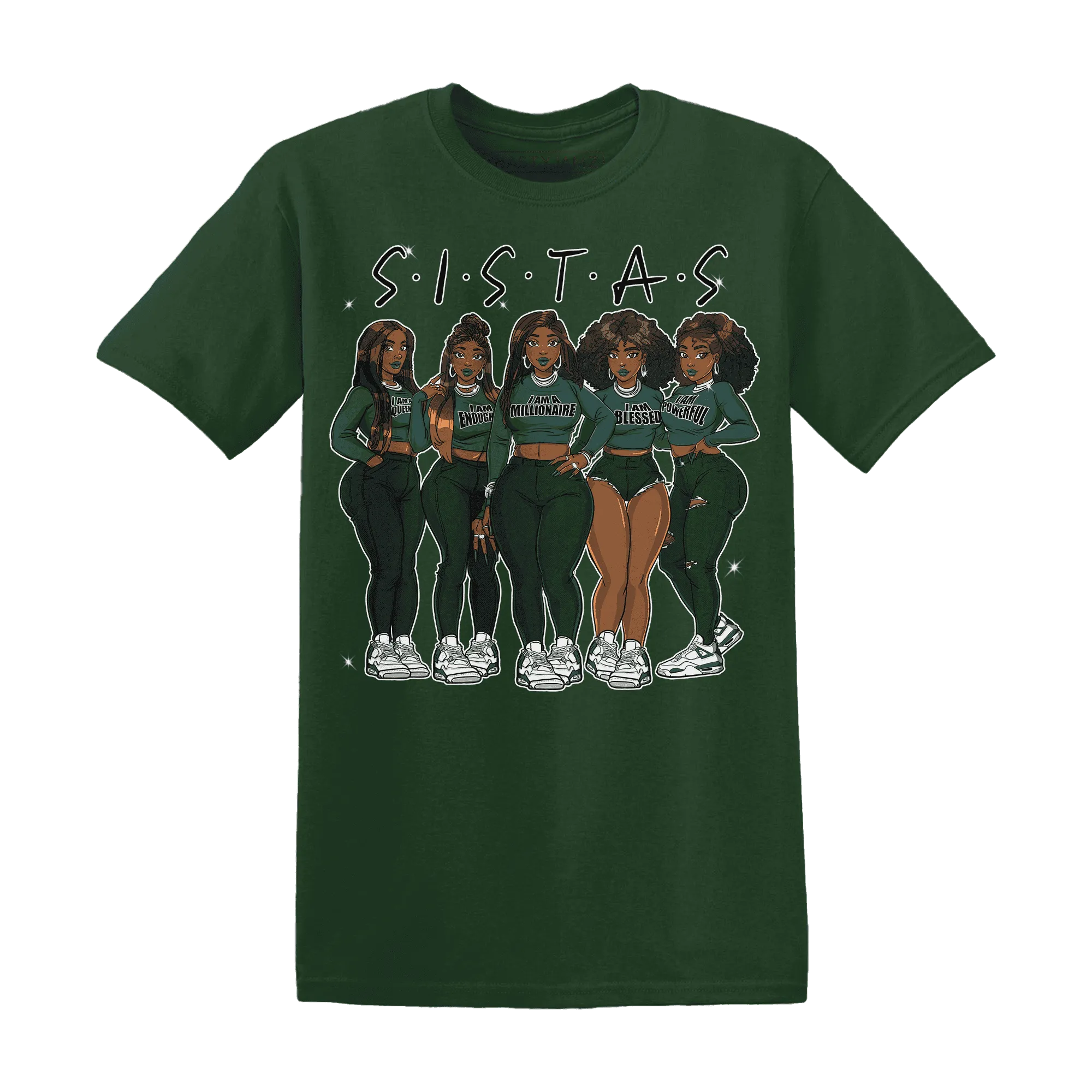 Oxidized-Green-4s-T-Shirt-Match-Sistas-Melanin-Girl