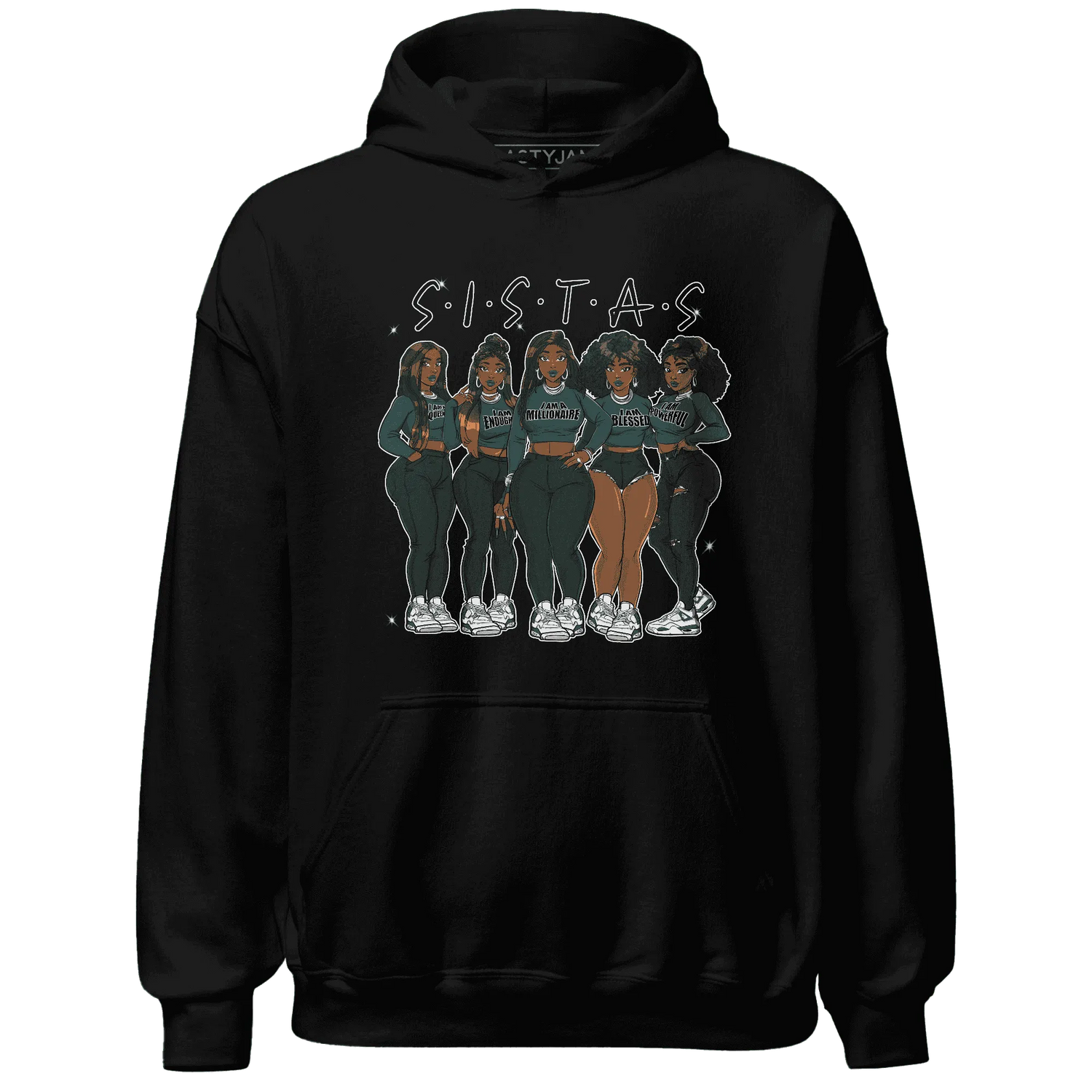Oxidized-Green-4s-Hoodie-Match-Sistas-Melanin-Girl