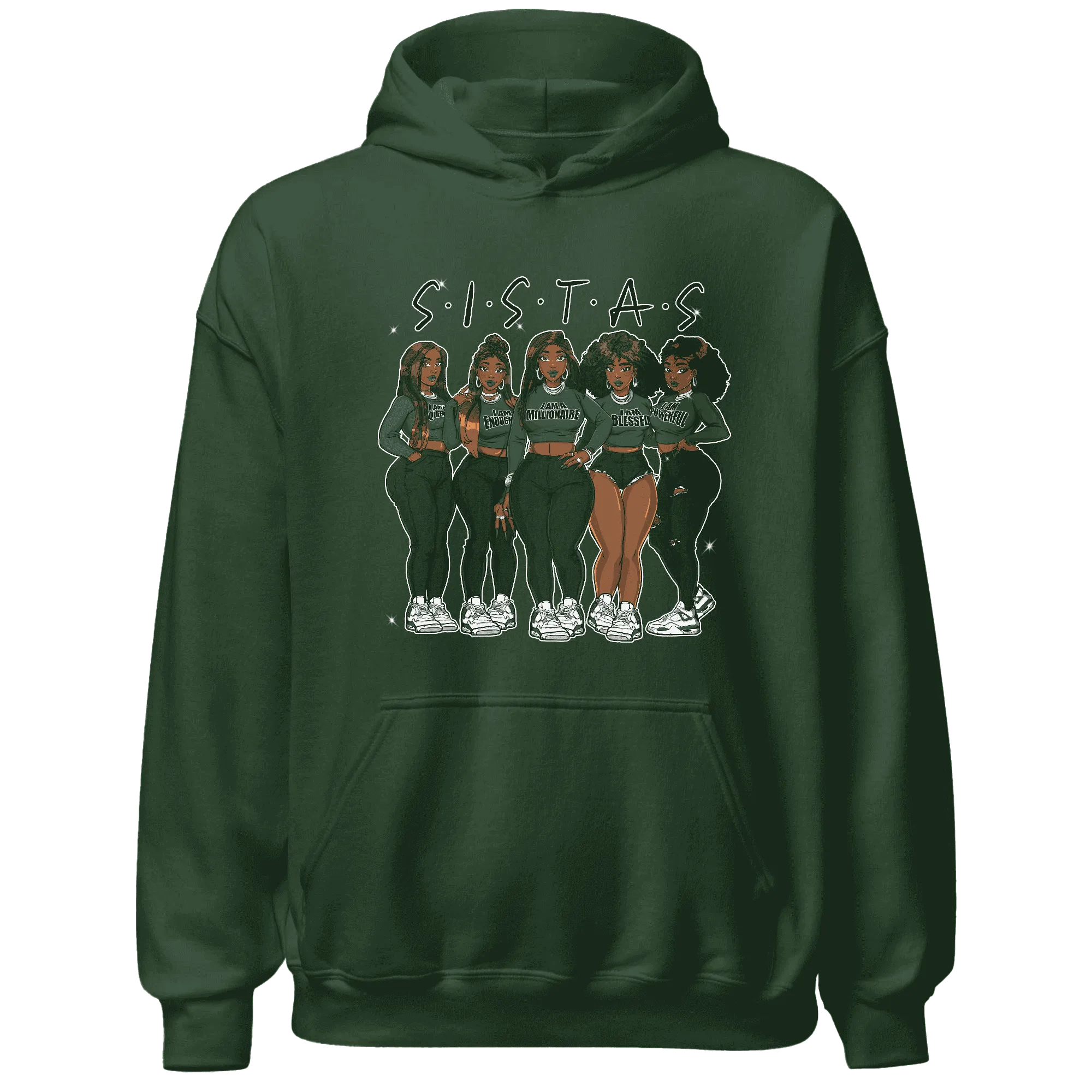 Oxidized-Green-4s-Hoodie-Match-Sistas-Melanin-Girl