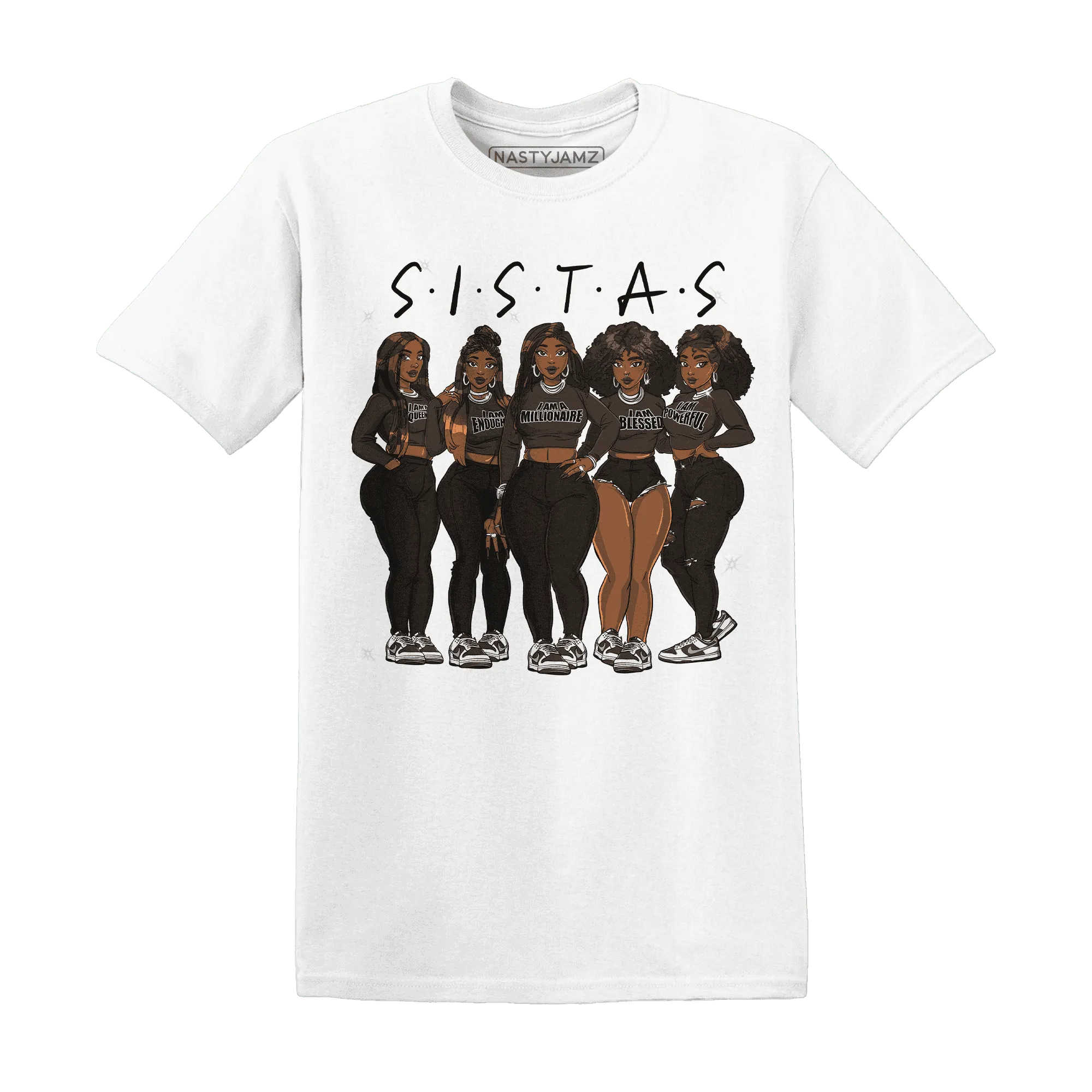 Dunk-Low-Baroque-Brown-T-Shirt-Match-Sistas-Melanin-Girl