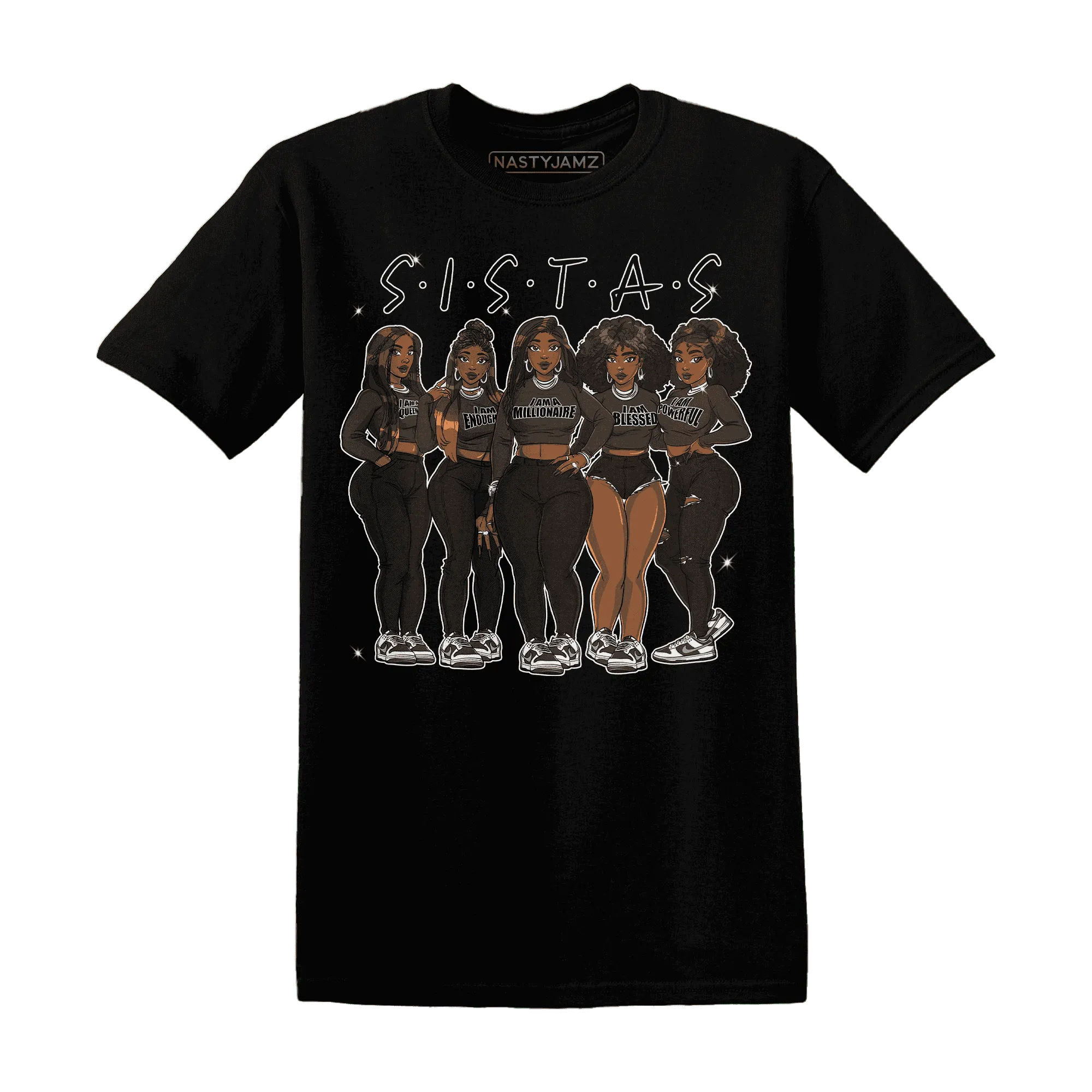 Dunk-Low-Baroque-Brown-T-Shirt-Match-Sistas-Melanin-Girl