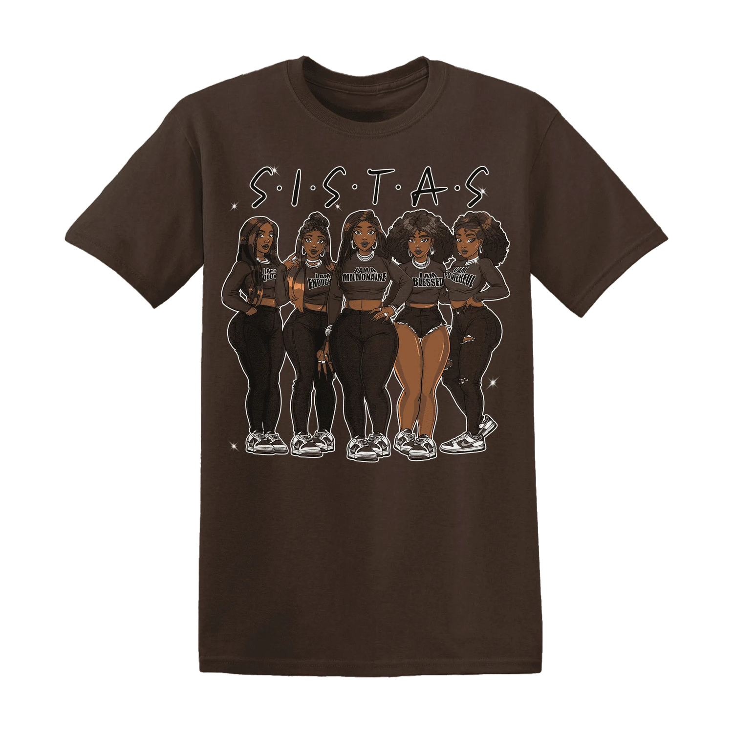 Dunk-Low-Baroque-Brown-T-Shirt-Match-Sistas-Melanin-Girl