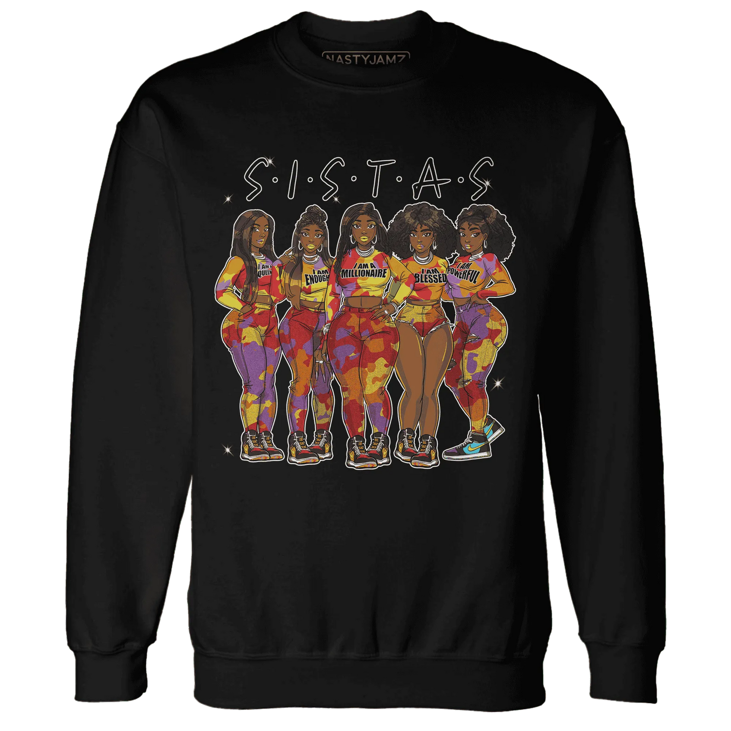 Mid-GS-Six-Championships-1s-Sweatshirt-Match-Sistas-Melanin-Girl