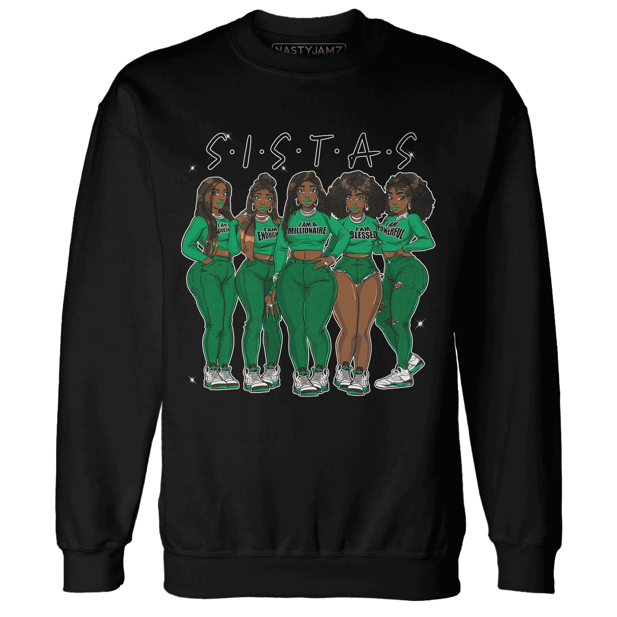 Lucky-Green-5s-Sweatshirt-Match-Sistas-Melanin-Girl