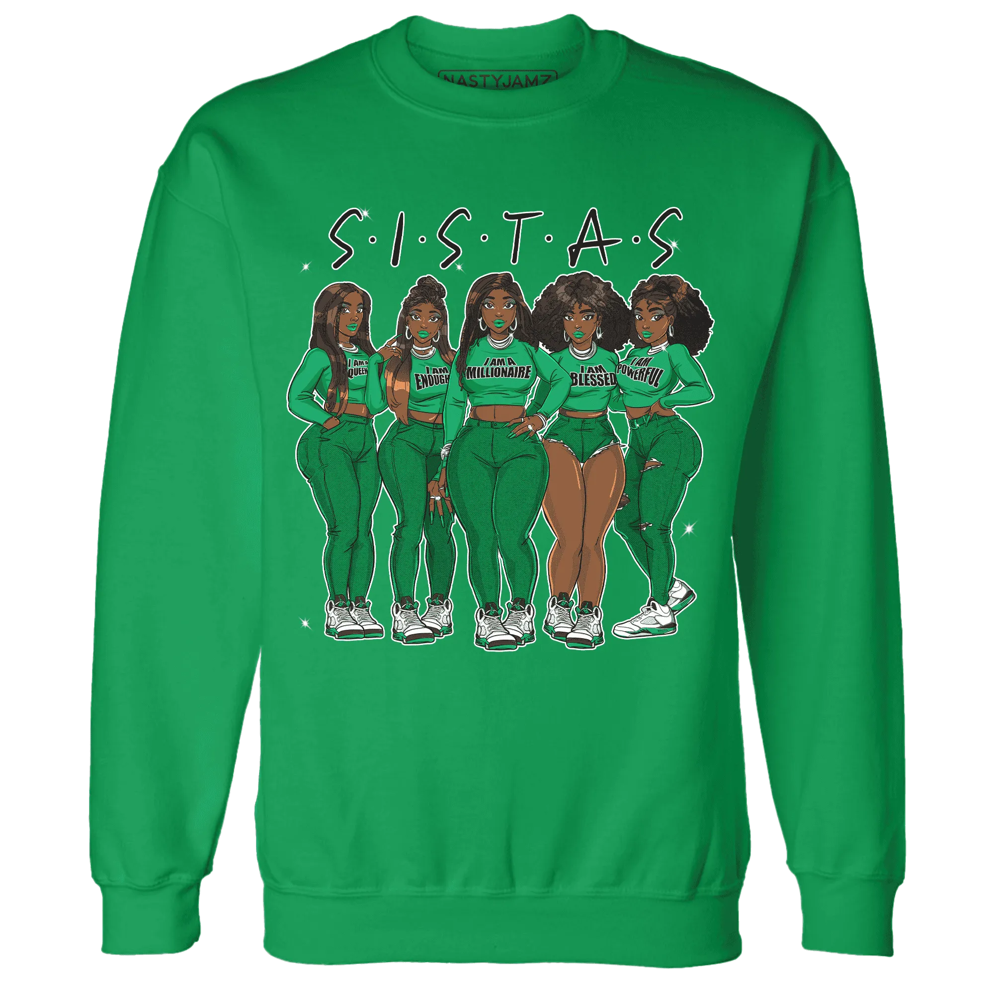 Lucky-Green-5s-Sweatshirt-Match-Sistas-Melanin-Girl