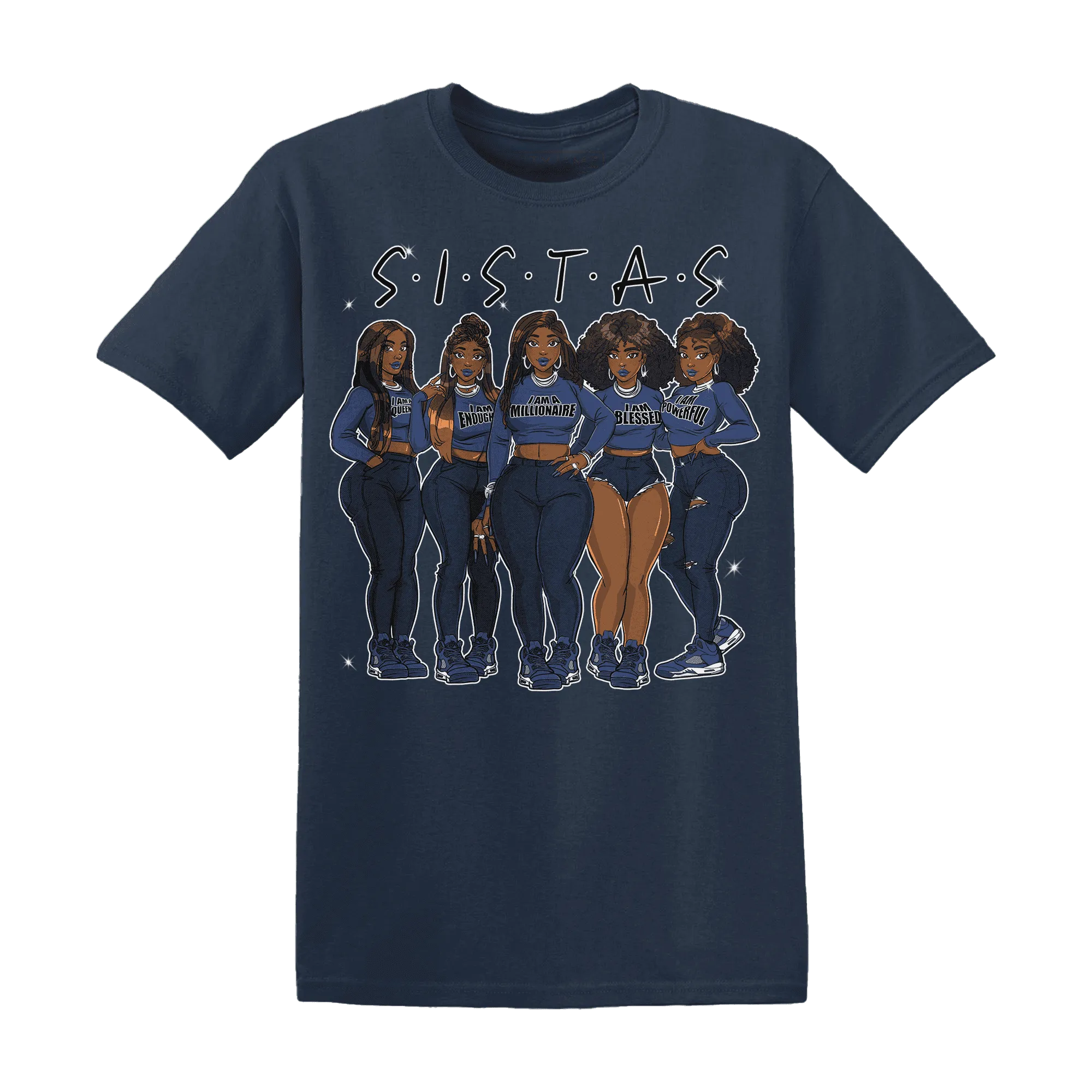 Midnight-Navy-5s-T-Shirt-Match-Sistas-Melanin-Girl