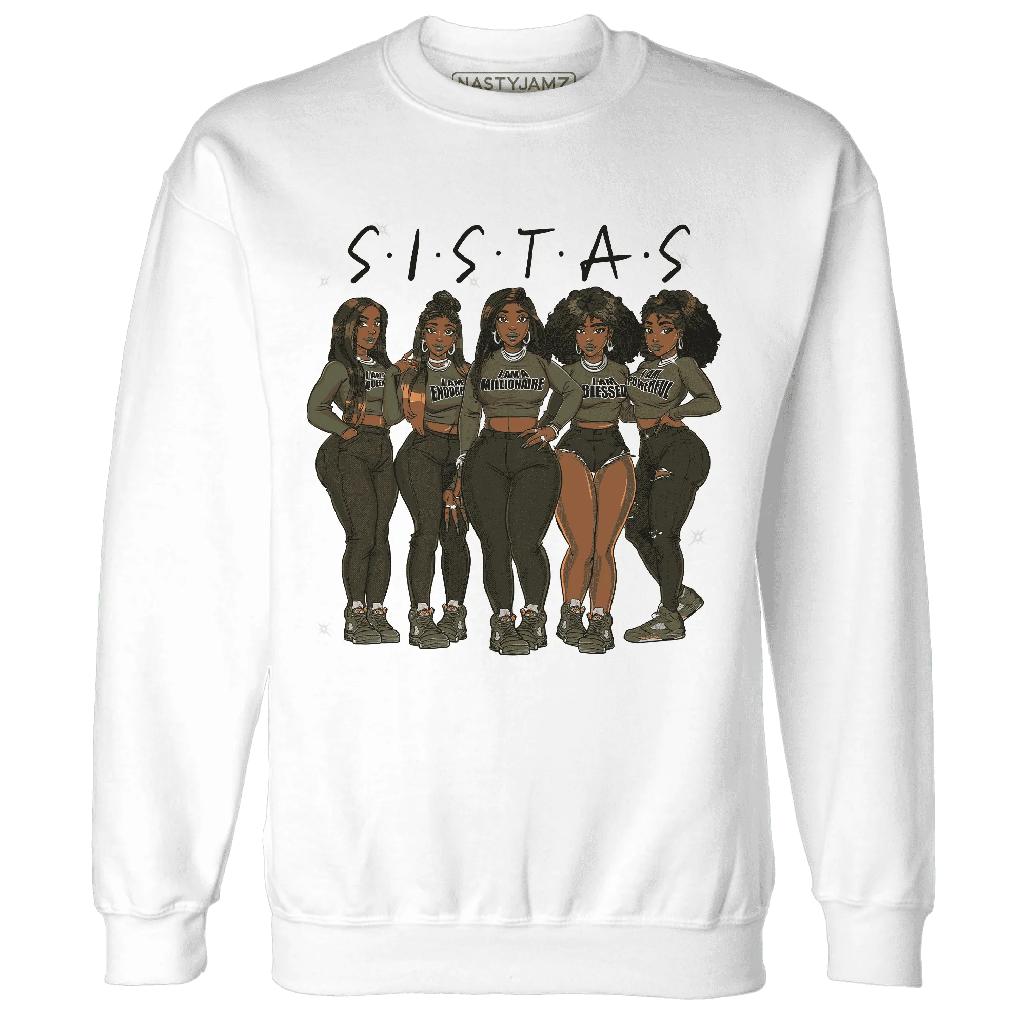Olive-5s-Sweatshirt-Match-Sistas-Melanin-Girl