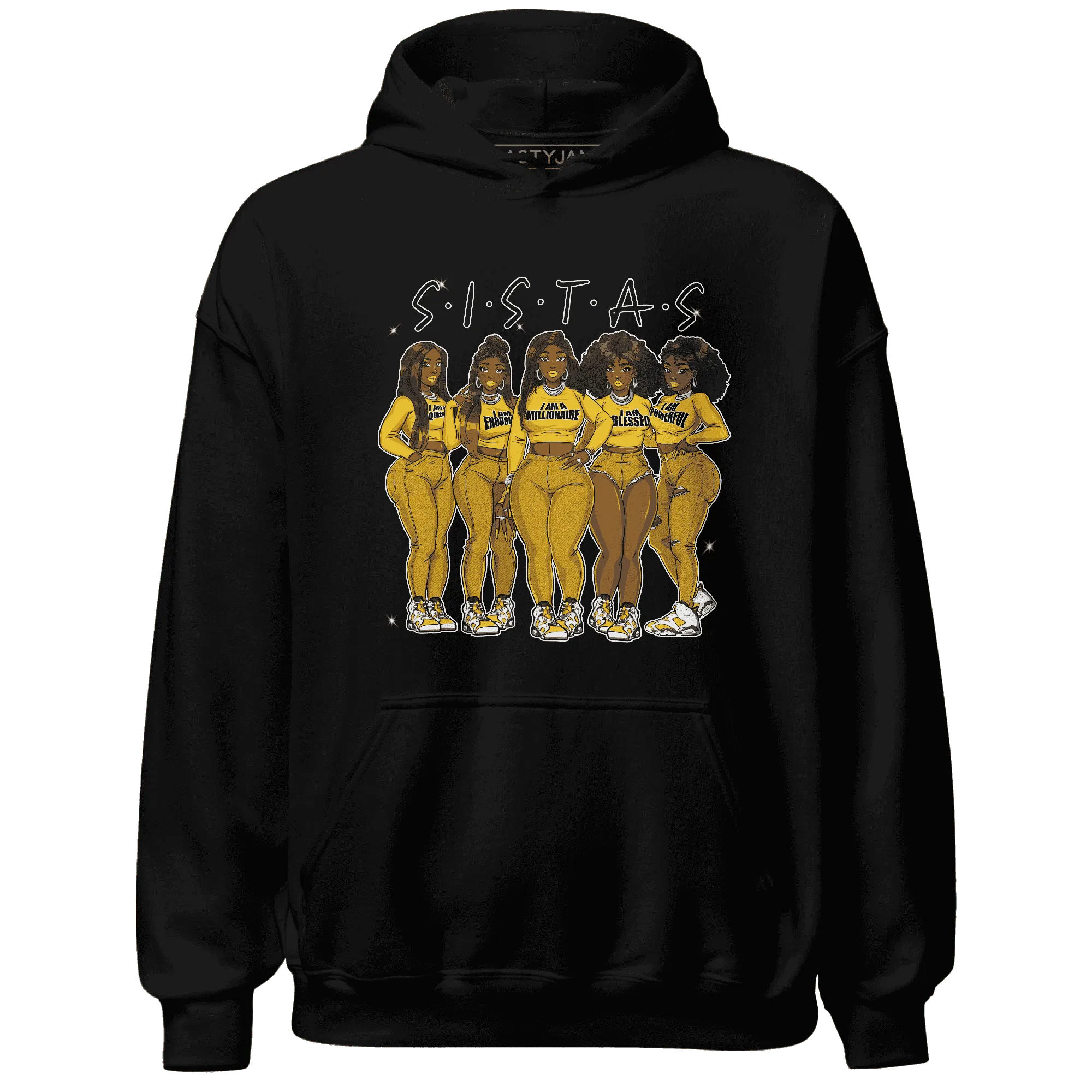 Yellow-Ochre-6s-Hoodie-Match-Sistas-Melanin-Girl