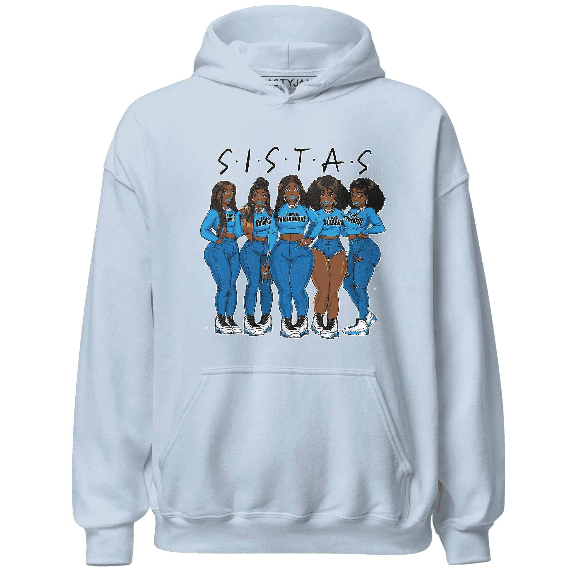 Powder-Blue-9s-Hoodie-Match-Sistas-Melanin-Girl