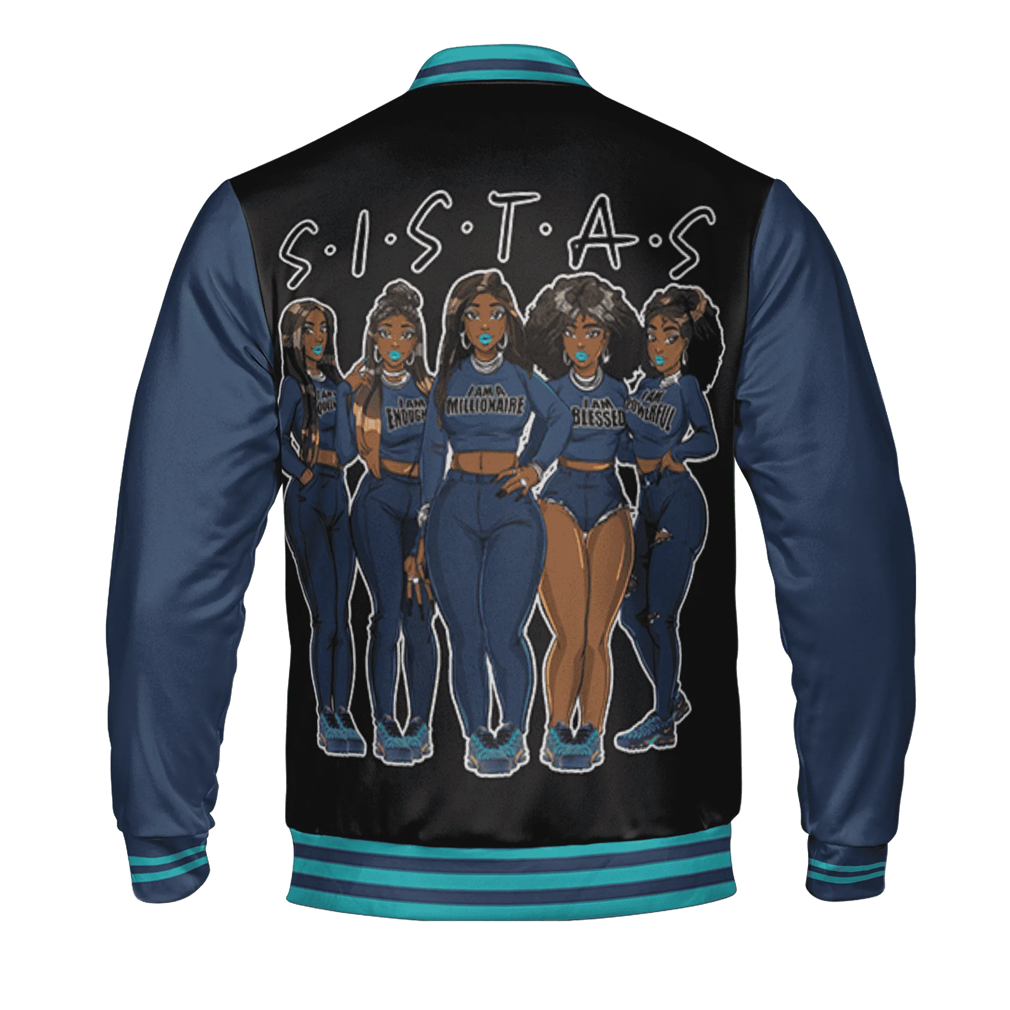 AM-Plus-Drift-Midnight-Navy-Total-Orange-Dusty-Cactus-Varsity-Match-Sistas-Melanin-Girl-