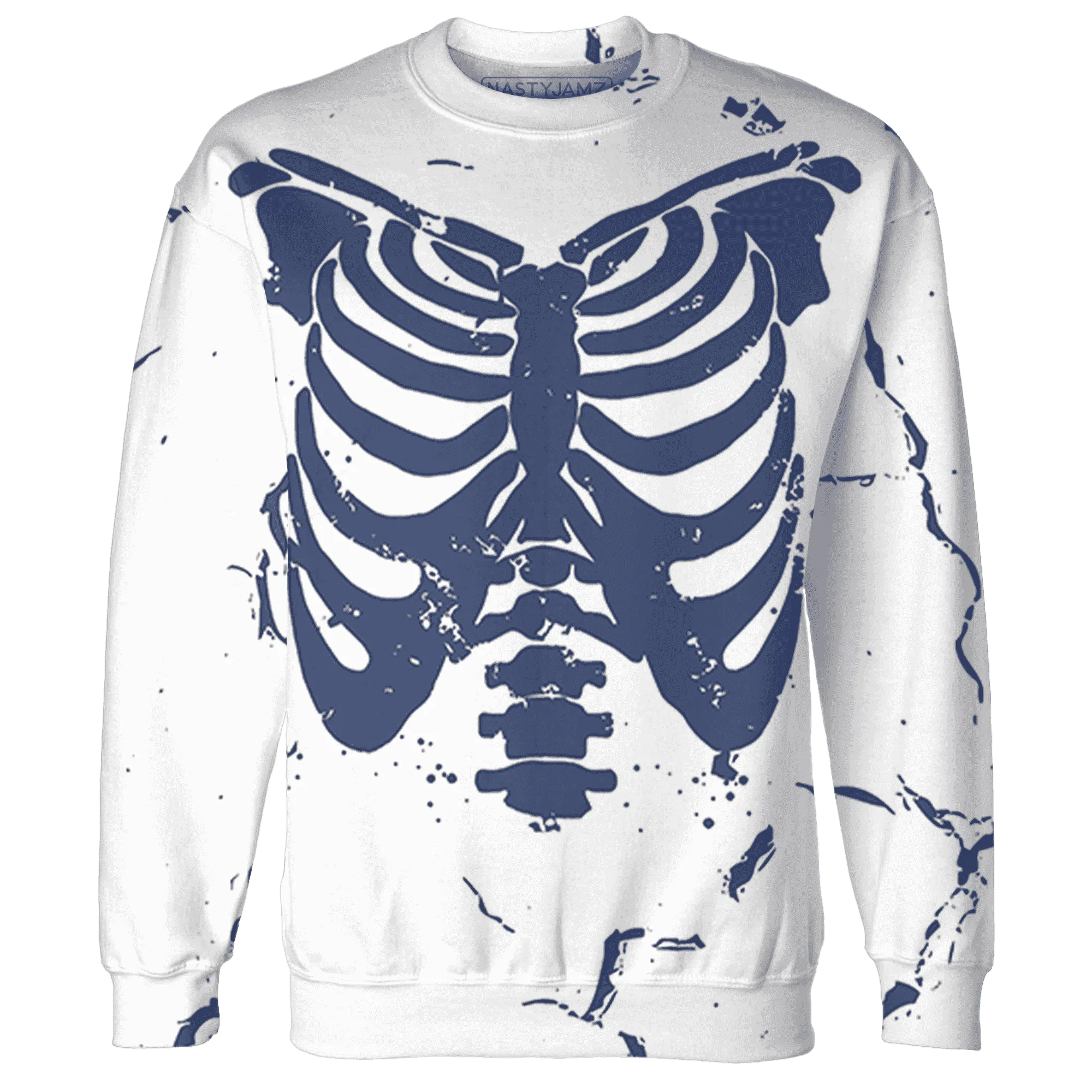 Low-Diffused-Blue-11s-Sweatshirt-Match-Skeleton-Y2k-3D