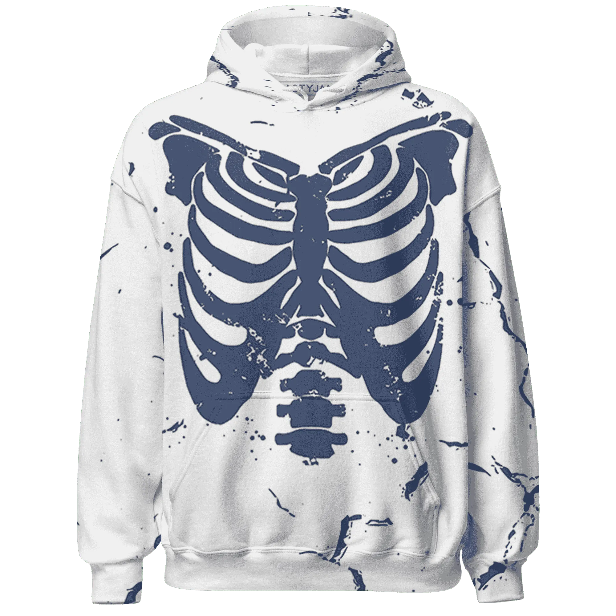 Low-Diffused-Blue-11s-Hoodie-Match-Skeleton-Y2k-3D
