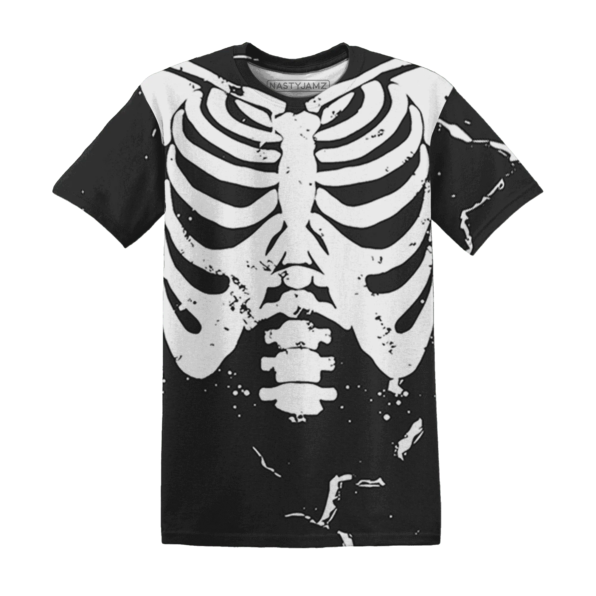 Low-Space-Jamz-11s-T-Shirt-Match-Skeleton-Y2k-3D