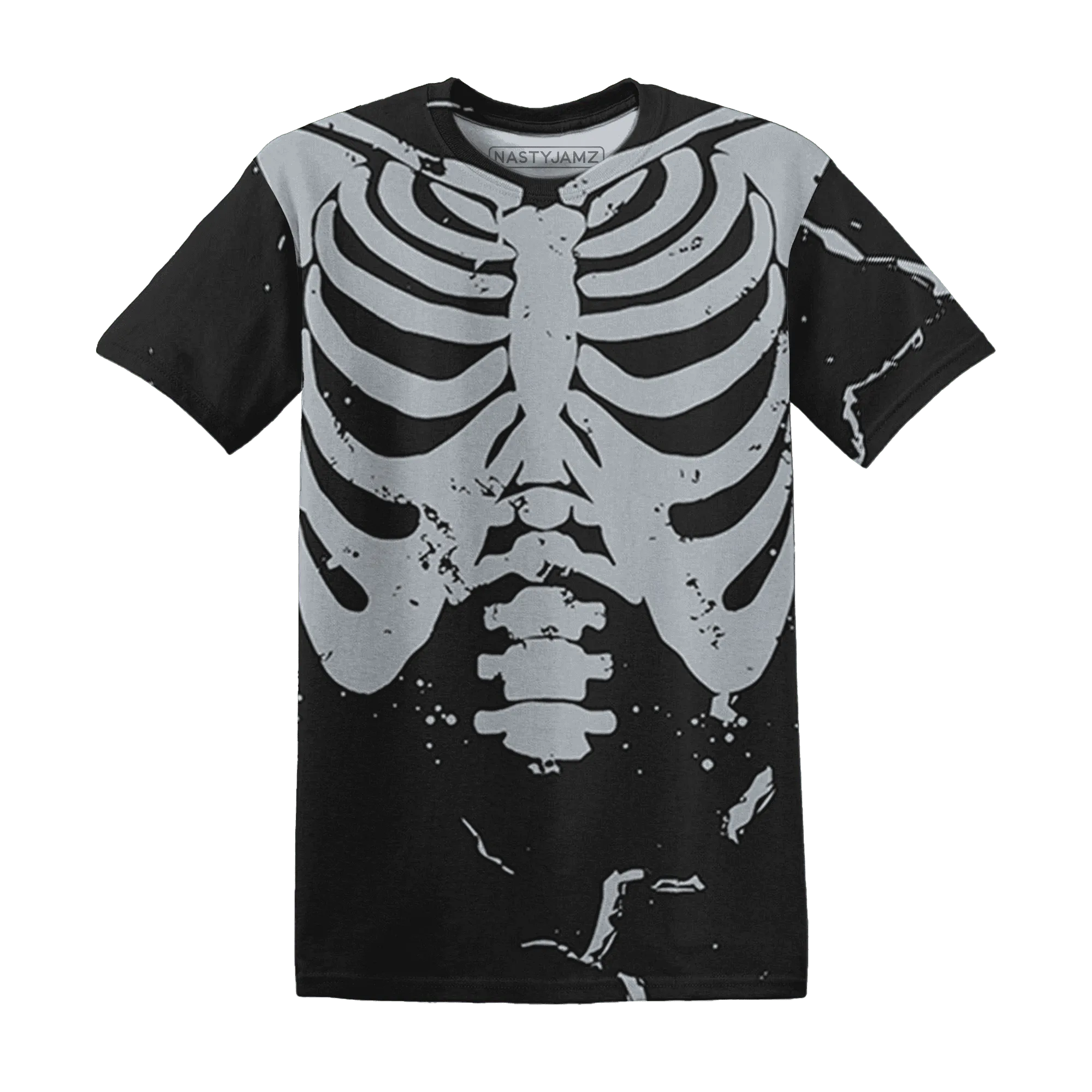 Wolf-Grey-12s-T-Shirt-Match-Skeleton-Y2k-3D