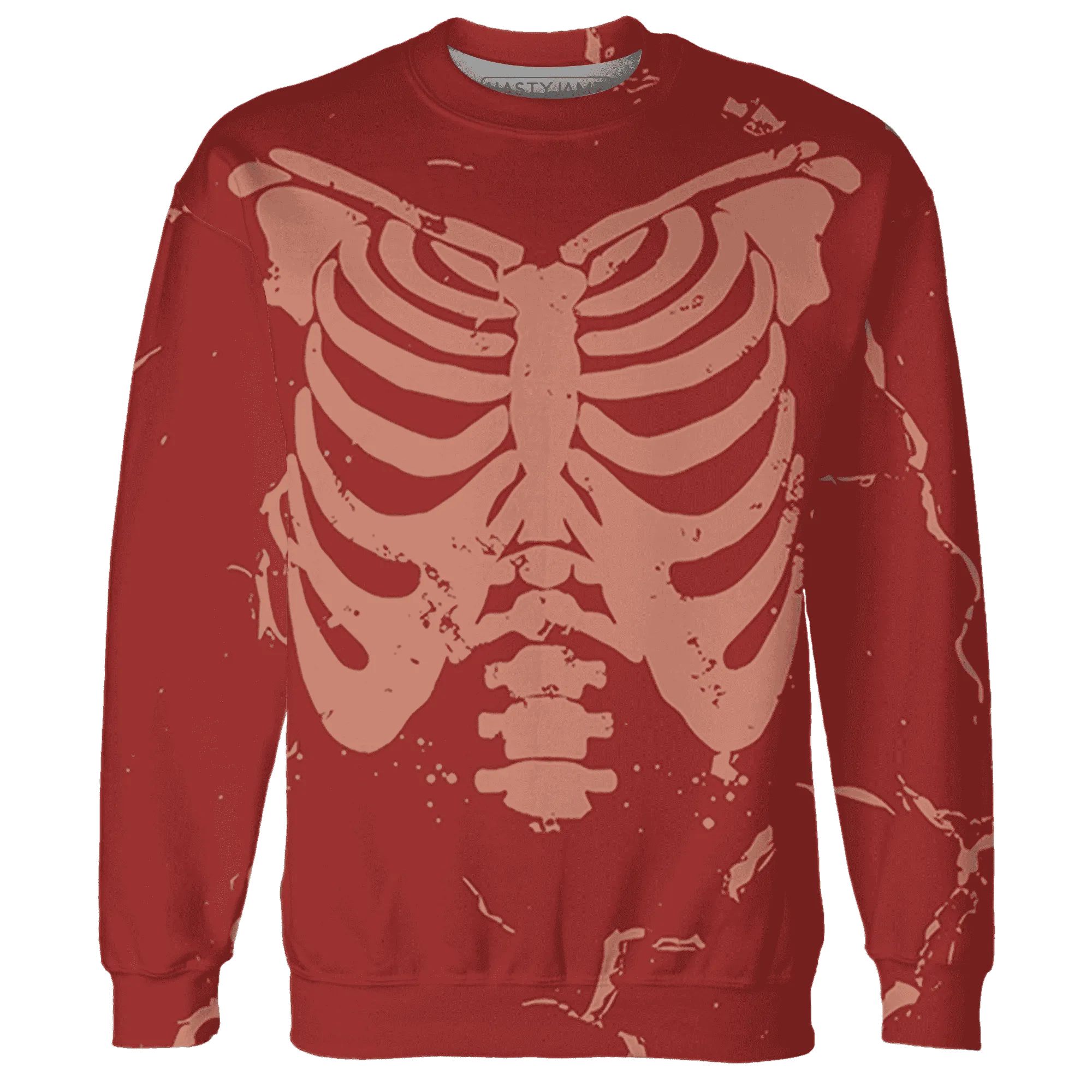 Dune-Red-13s-Sweatshirt-Match-Skeleton-Y2k-3D