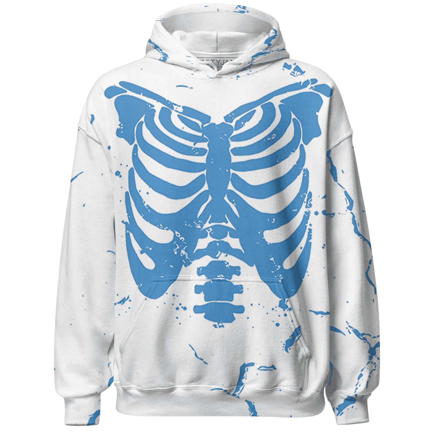Carolina-Blue-Univercitii-17s-Hoodie-Match-Skeleton-Y2k-3D