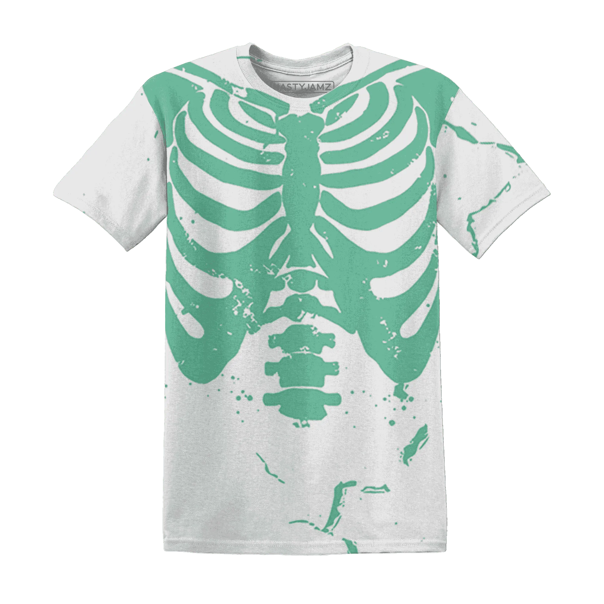 High-OG-Green-Glow-1s-T-Shirt-Match-Skeleton-Y2k-3D